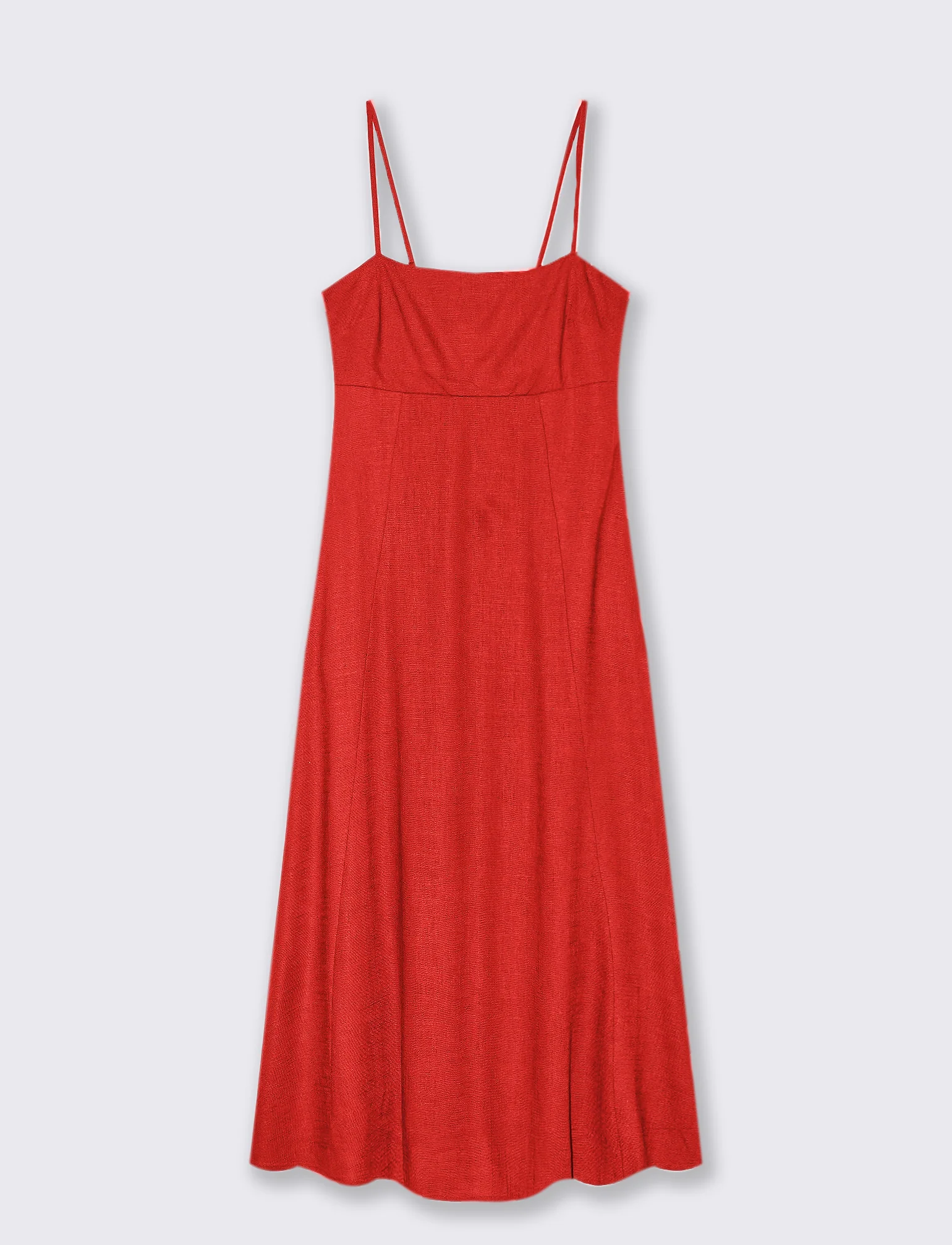 Abito svasato da donna - Rosso scarlatto