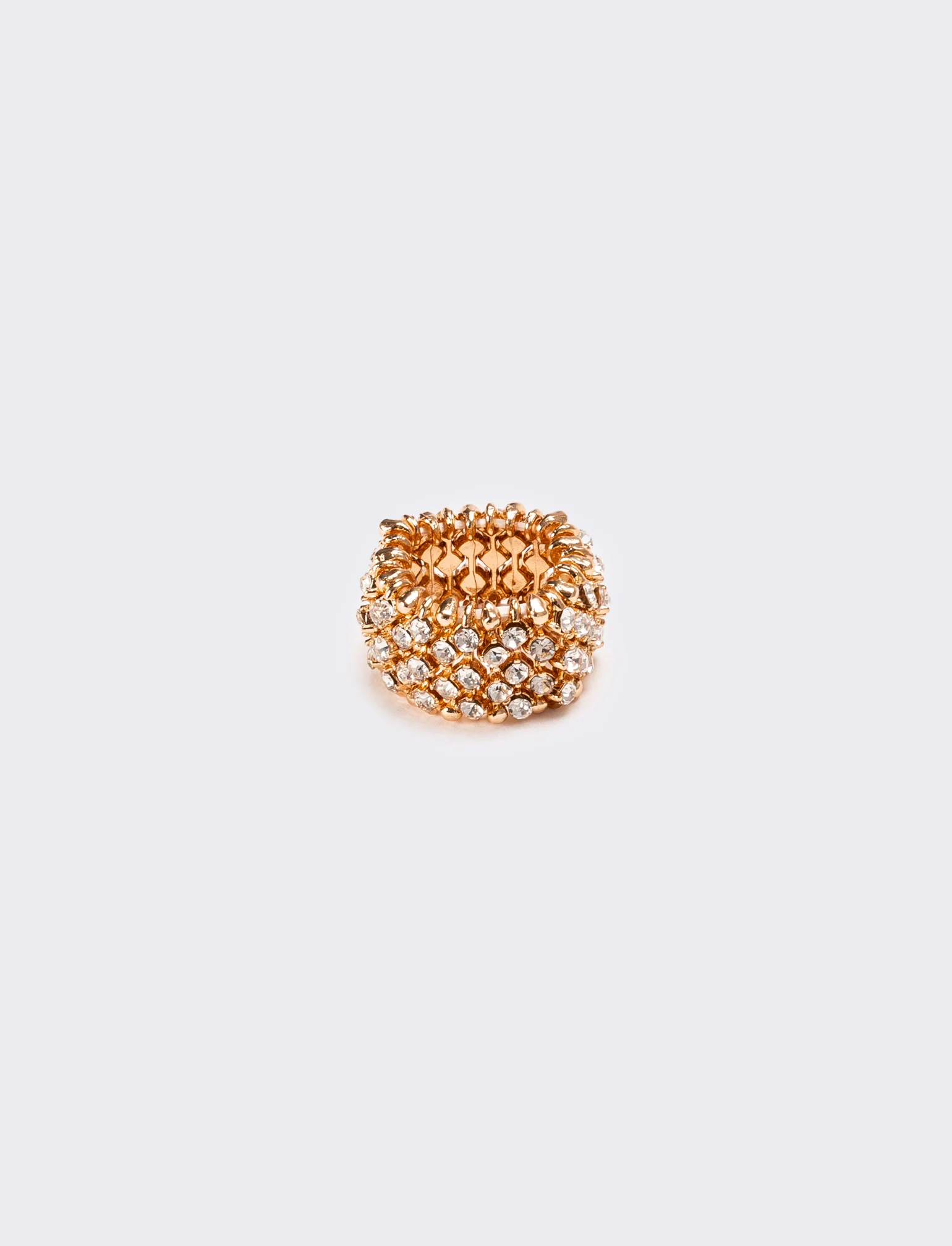 Anello con elastico e strass - Rosa - Image 2