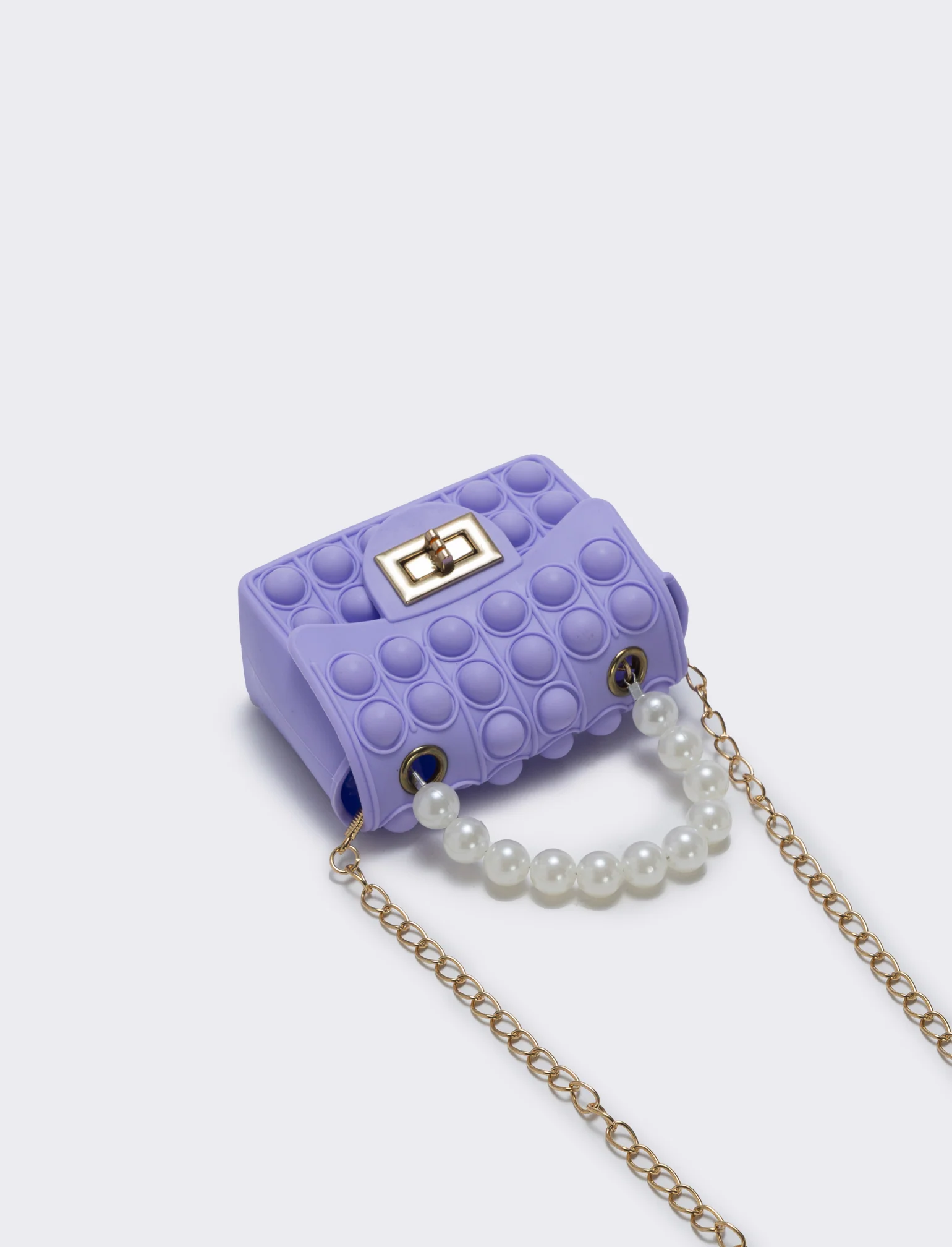 Borsa pop it con manico in perle - Lilla - Image 3
