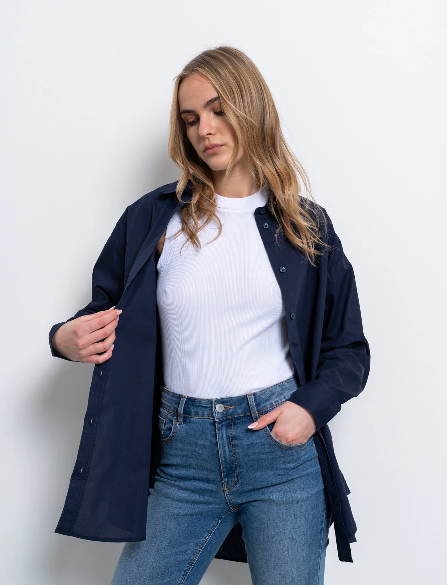 Camicia basica da donna - Blu