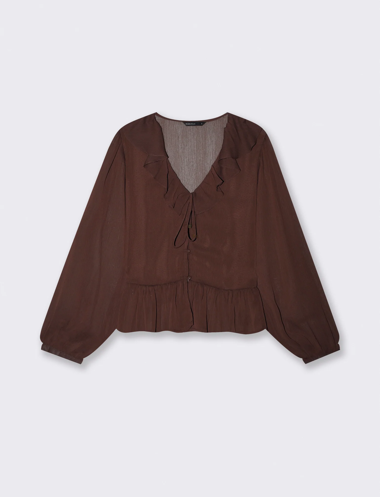 CAMICIA CON VOLANT - Moro
