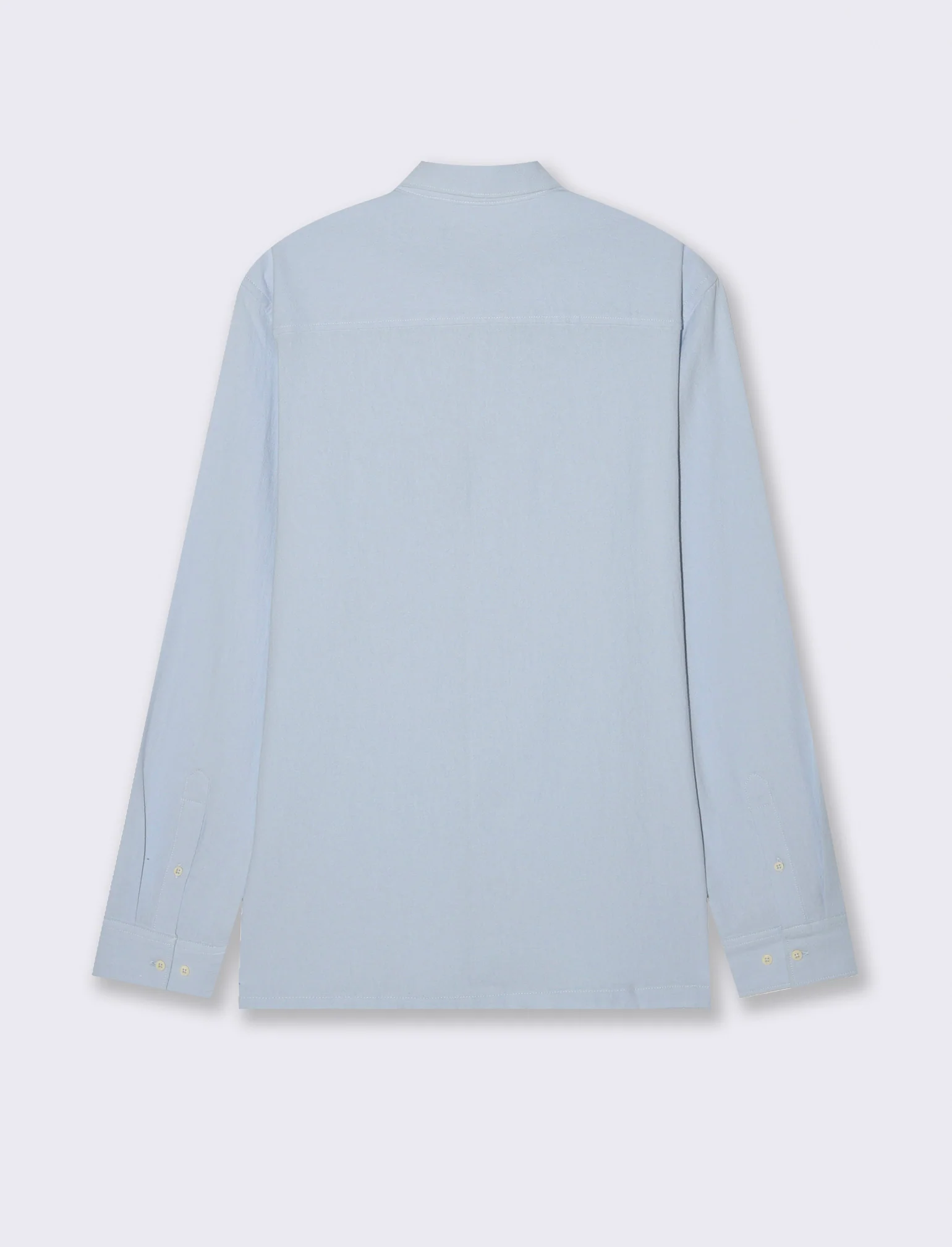 Camicia in cotone comfort da uomo - Celeste polvere - Image 2