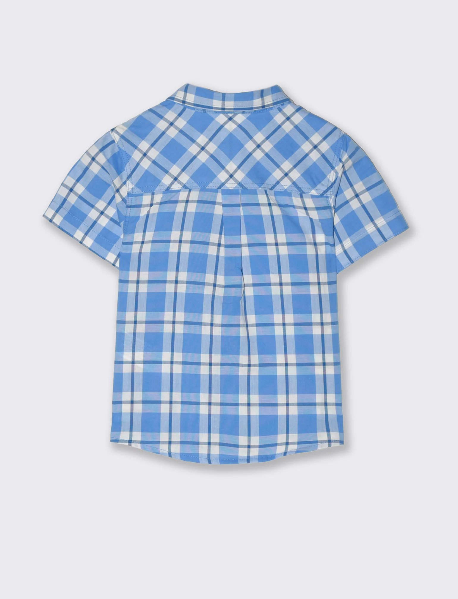 Camicia tinto filo da neonato - Azzurro - Image 2