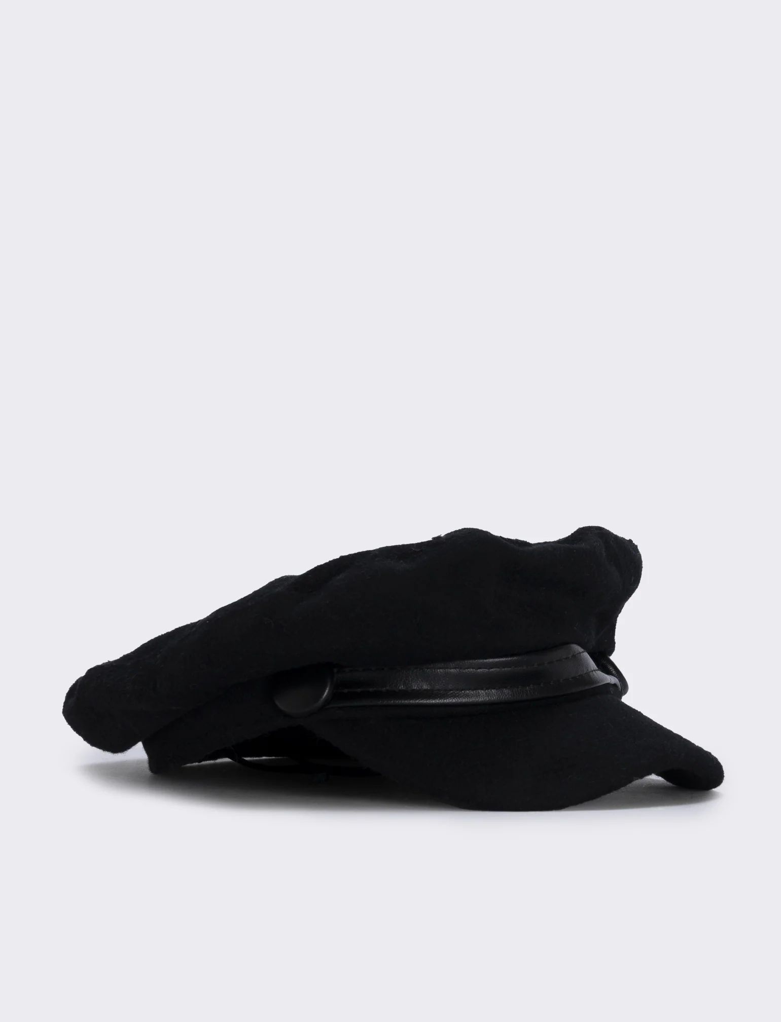Cappello berrettone donna leopardato - Nero