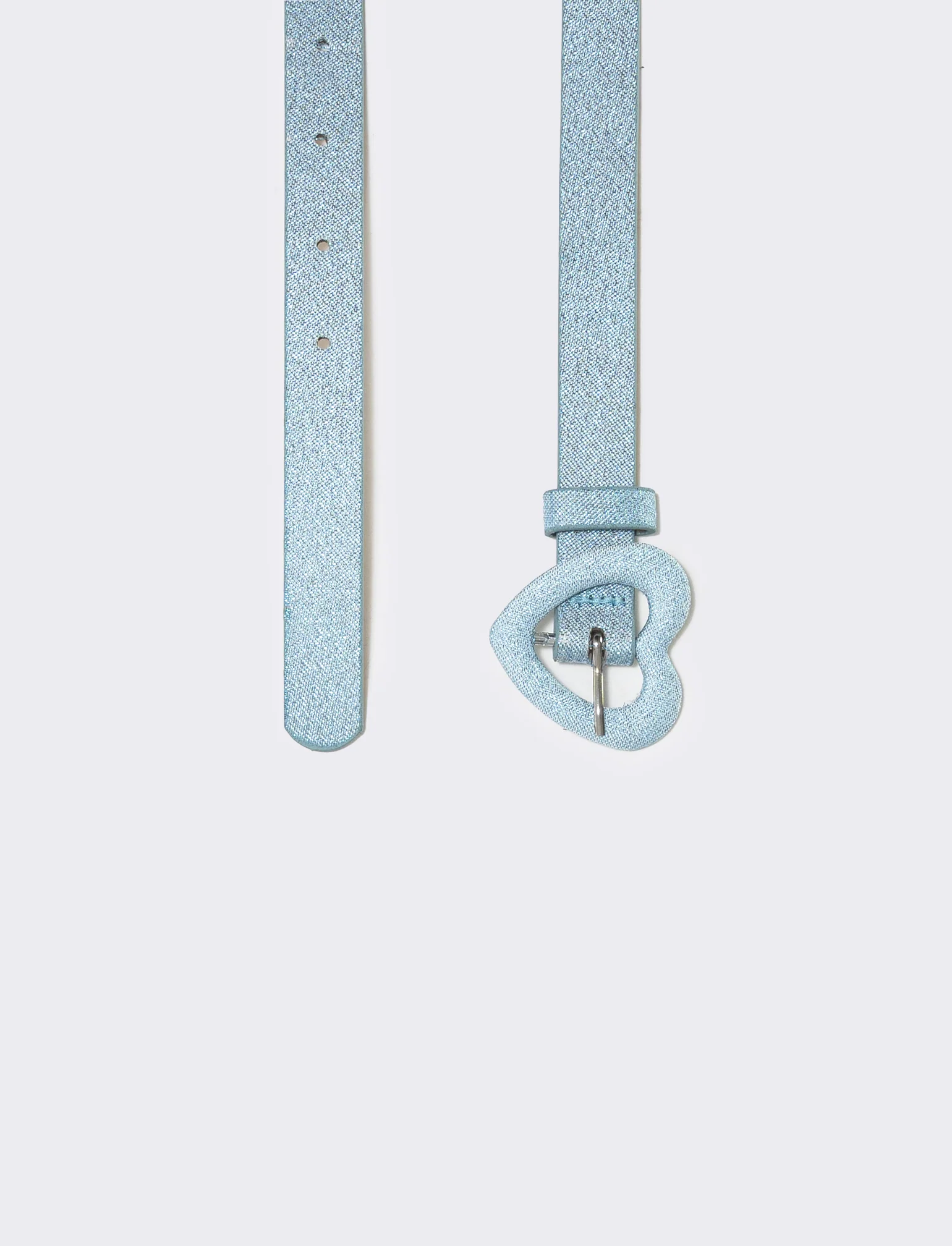 Cintura lurex fibbia con cuore - Denim - Image 2