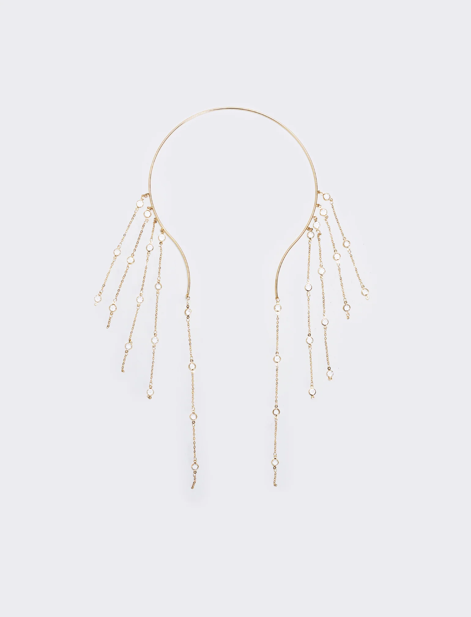 Collana semirigida fili con strass - Oro