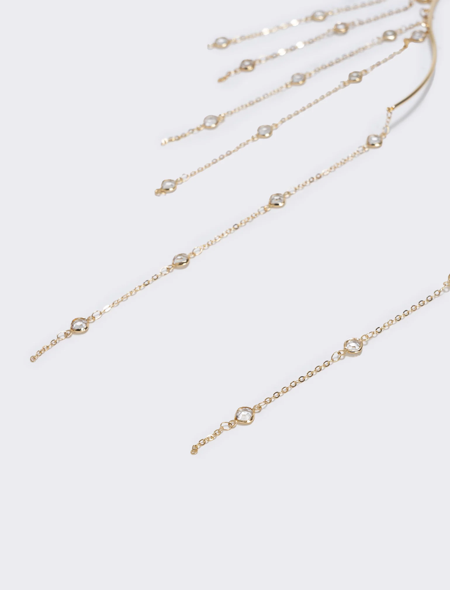 Collana semirigida fili con strass - Oro - Image 2