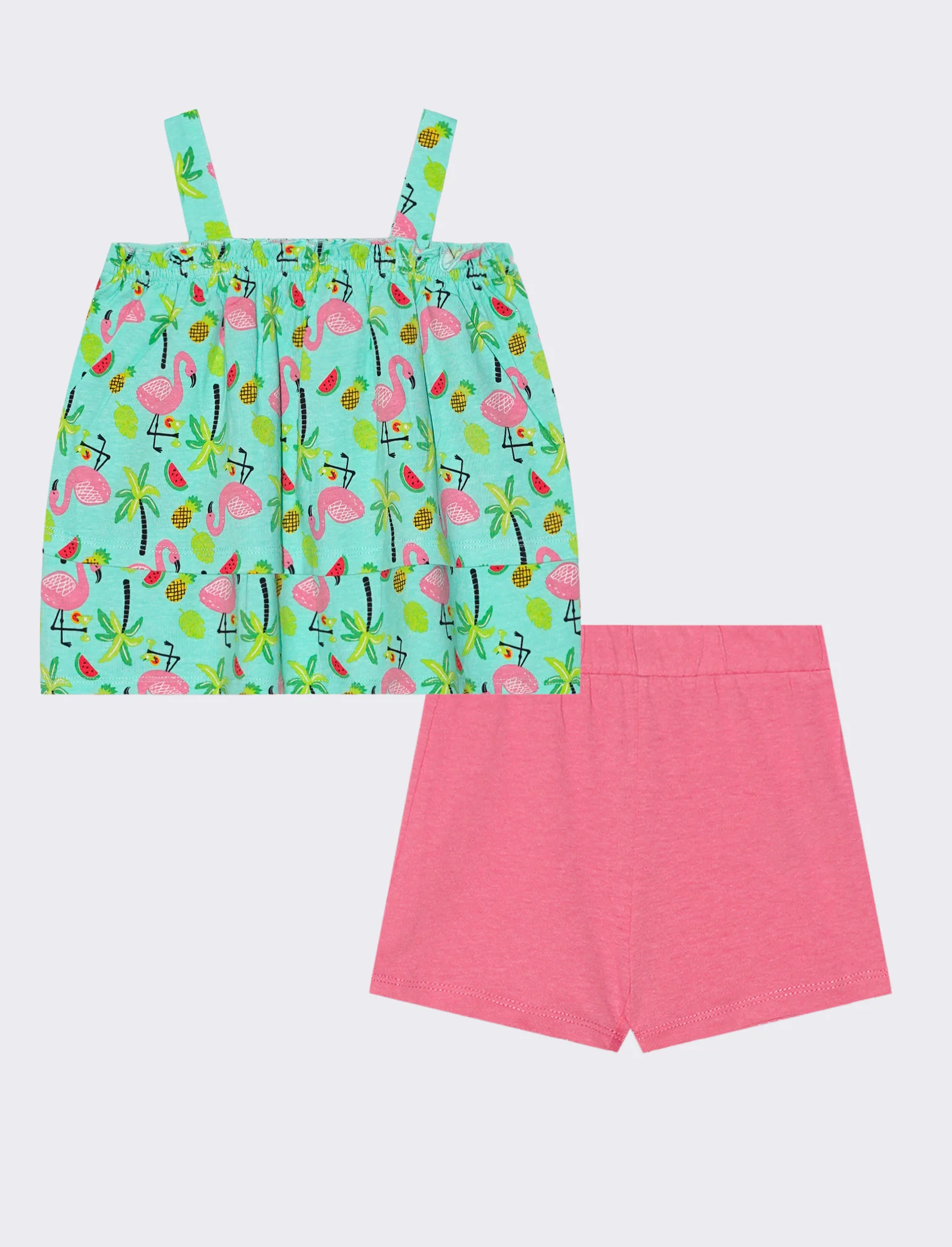 Completo top e shorts. - Verde