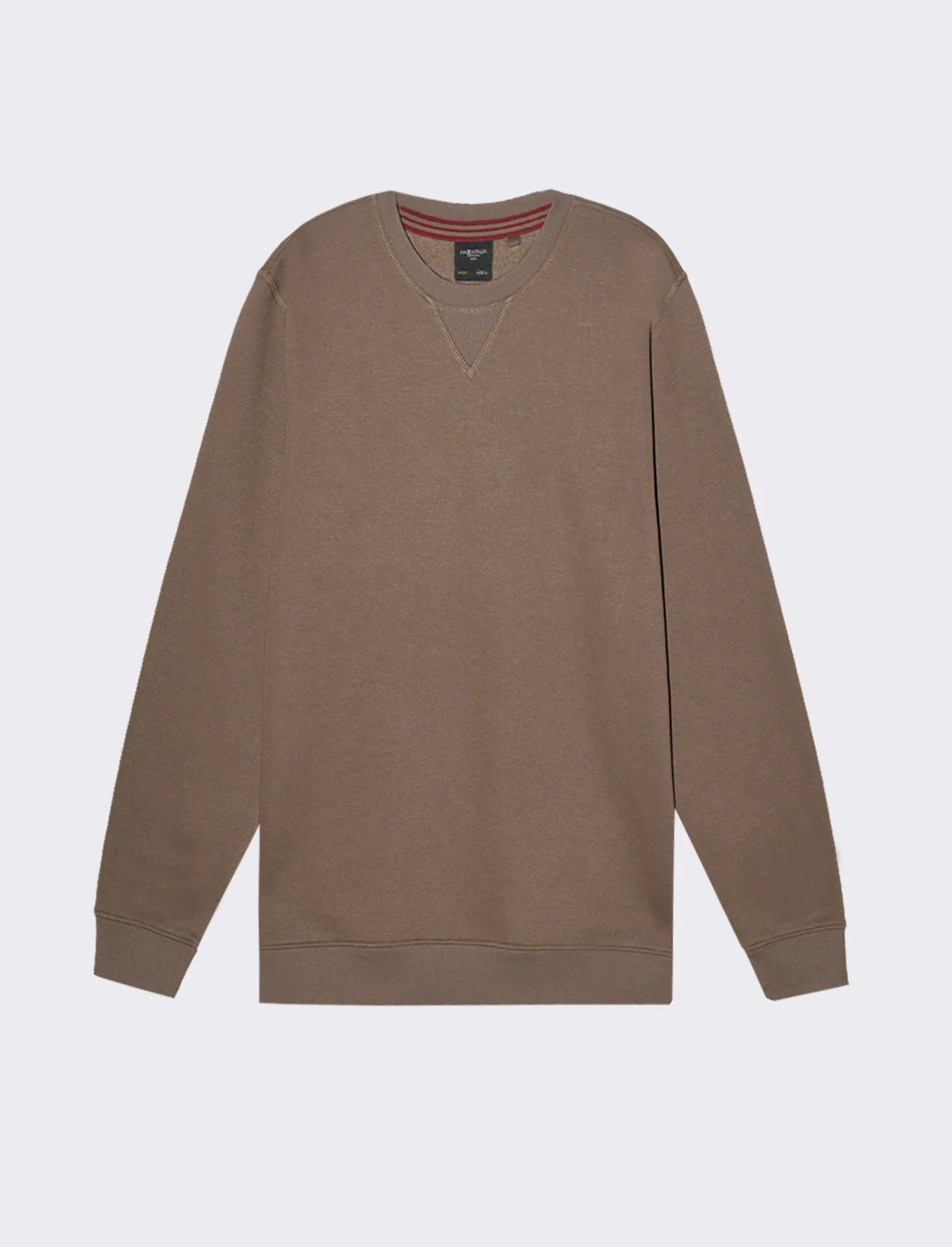 Felpa basic girocollo da uomo - Grigio fango
