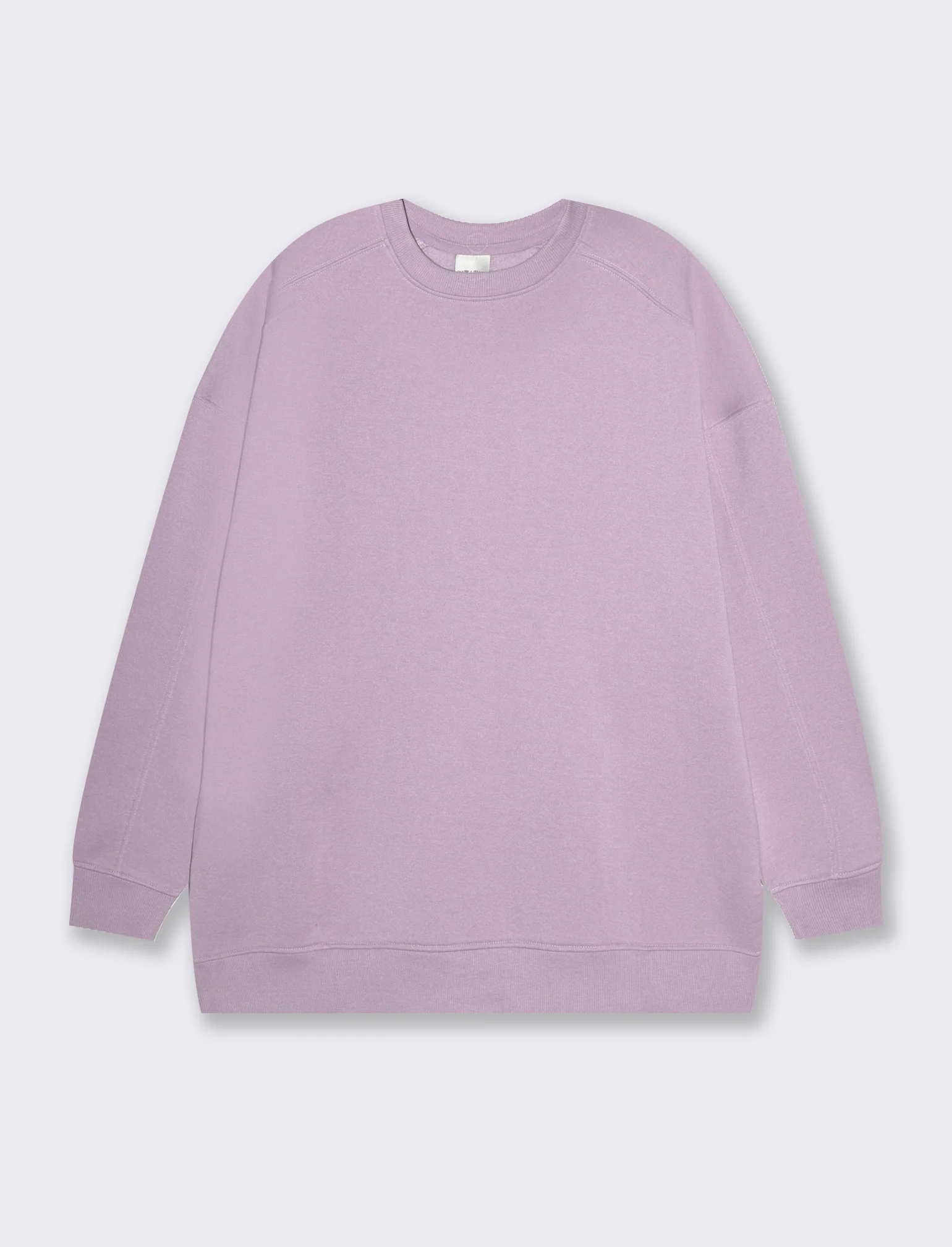 Felpa basic girocollo oversize da donna - Lilla
