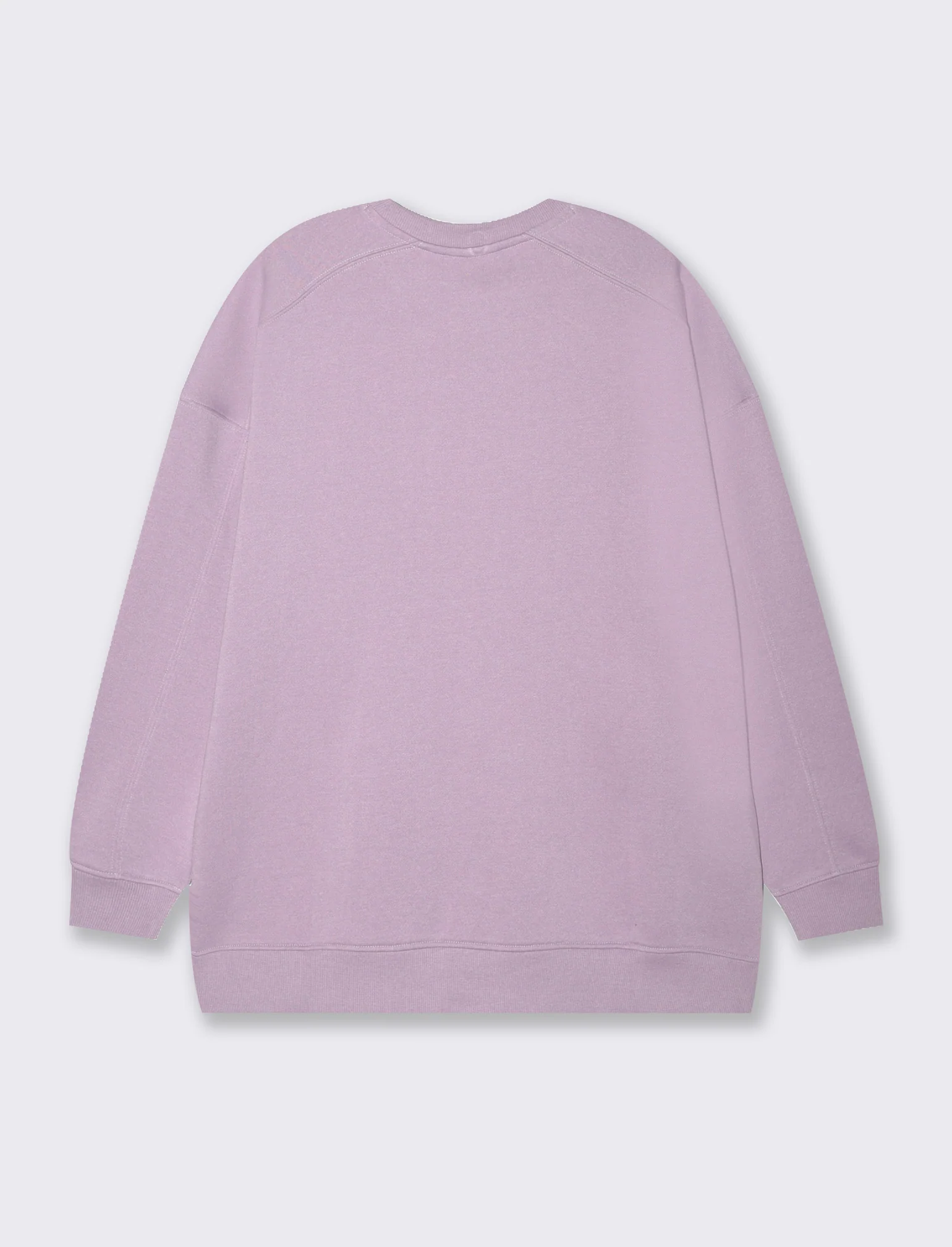Felpa basic girocollo oversize da donna - Lilla - Image 2