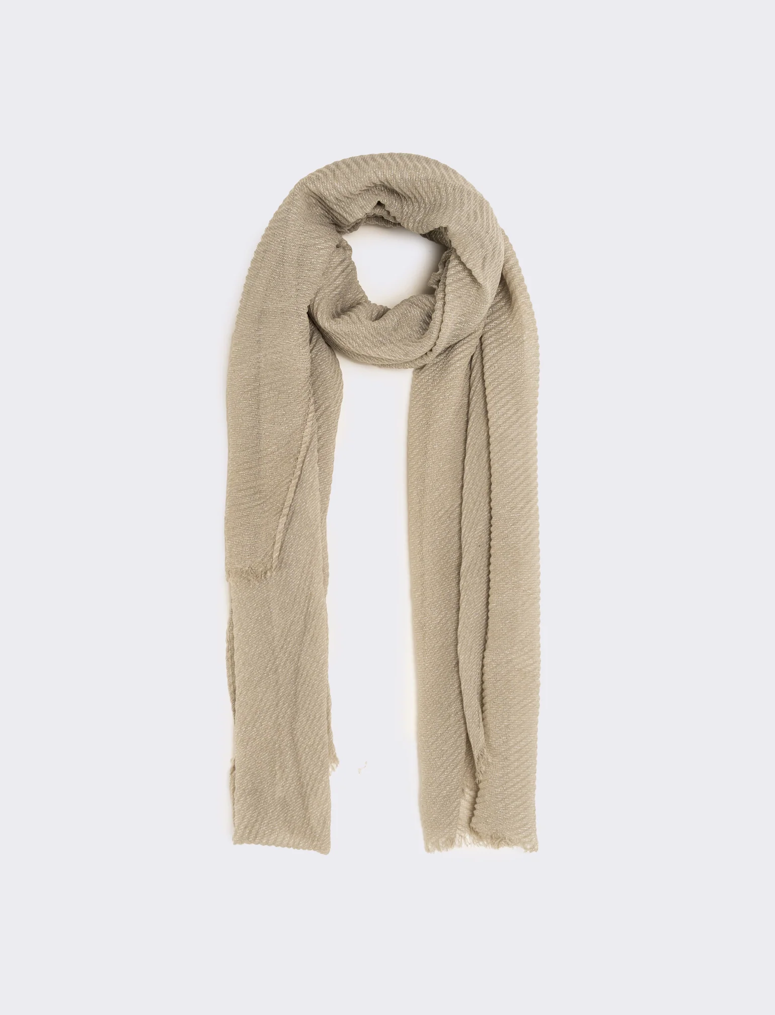 Foulard goffrato lurex - Grigio