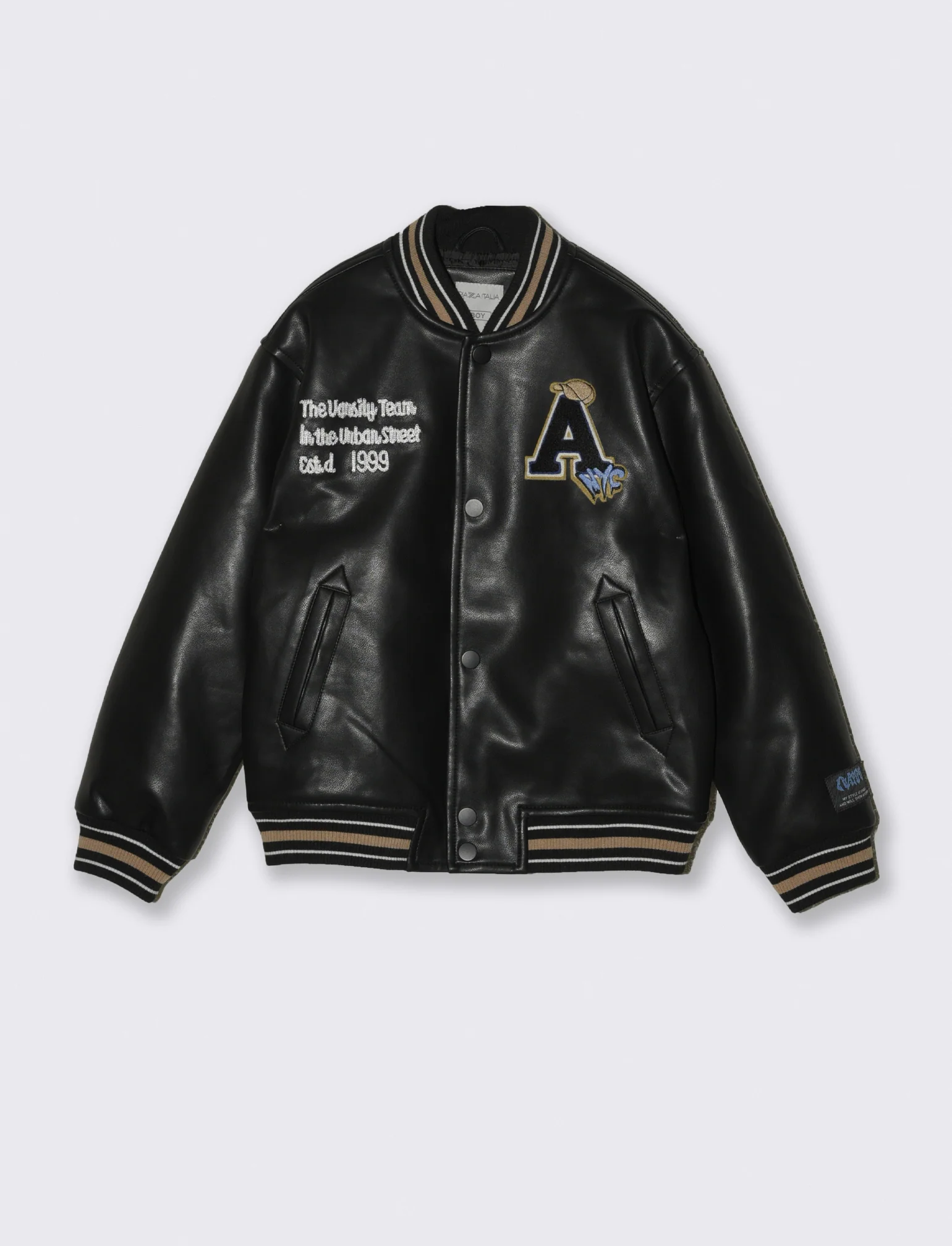Giacca stile Varsity - Nero