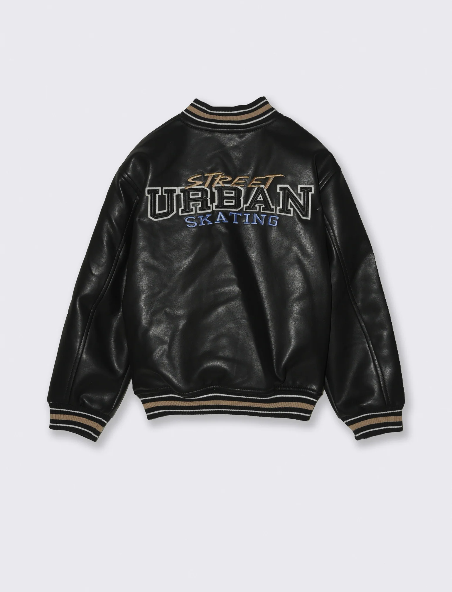 Giacca stile Varsity - Nero - Image 2