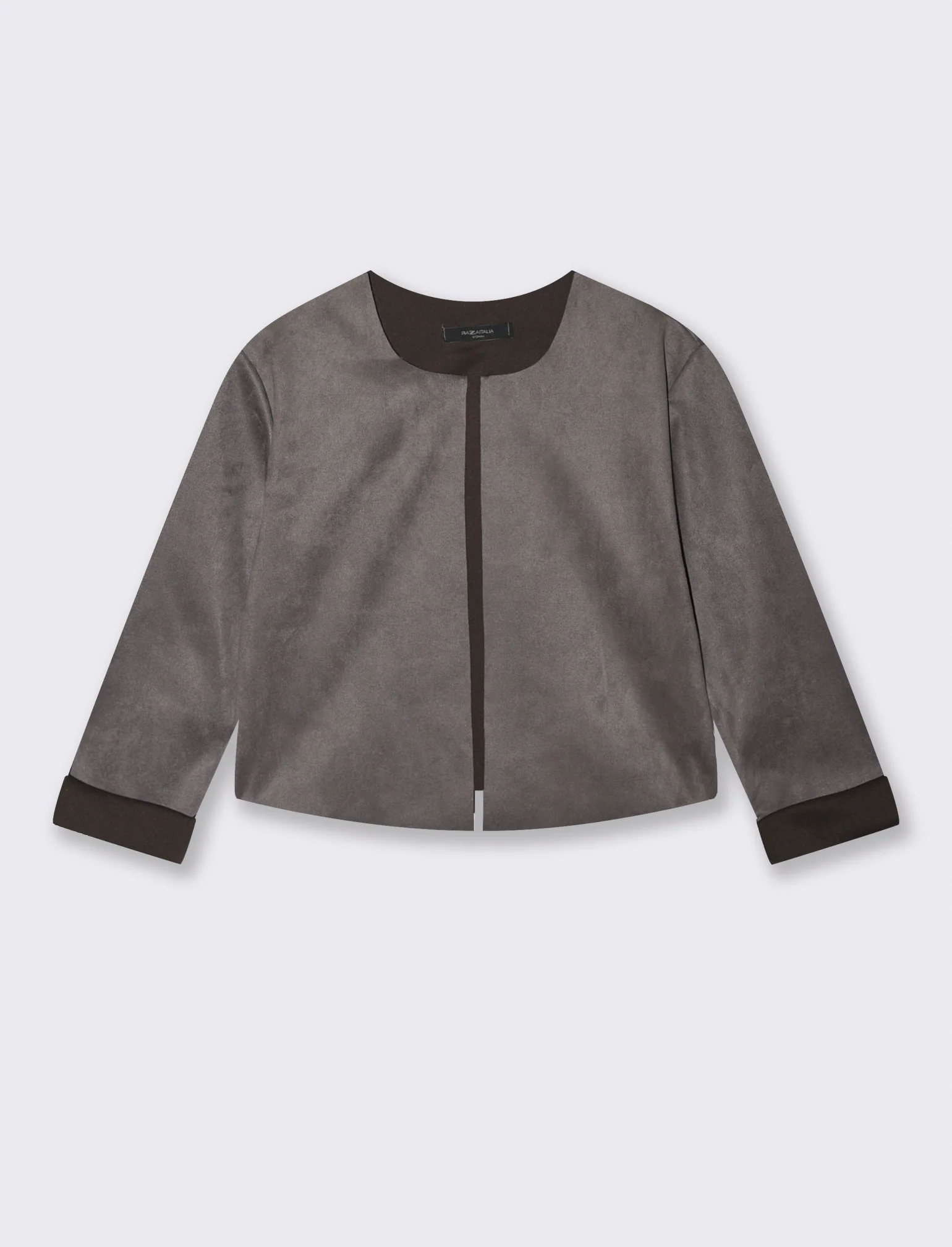 GIACCA SUEDE CORTA - Grigio - Image 4