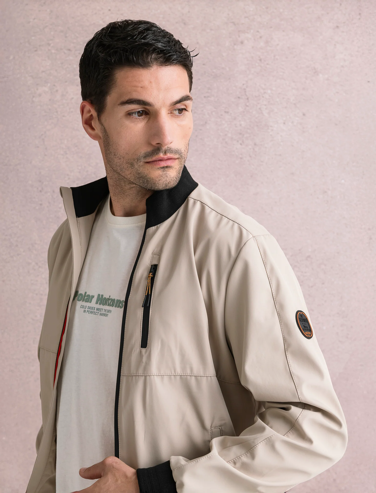GIUBBOTTO ANTIVENTO - Beige - Image 3