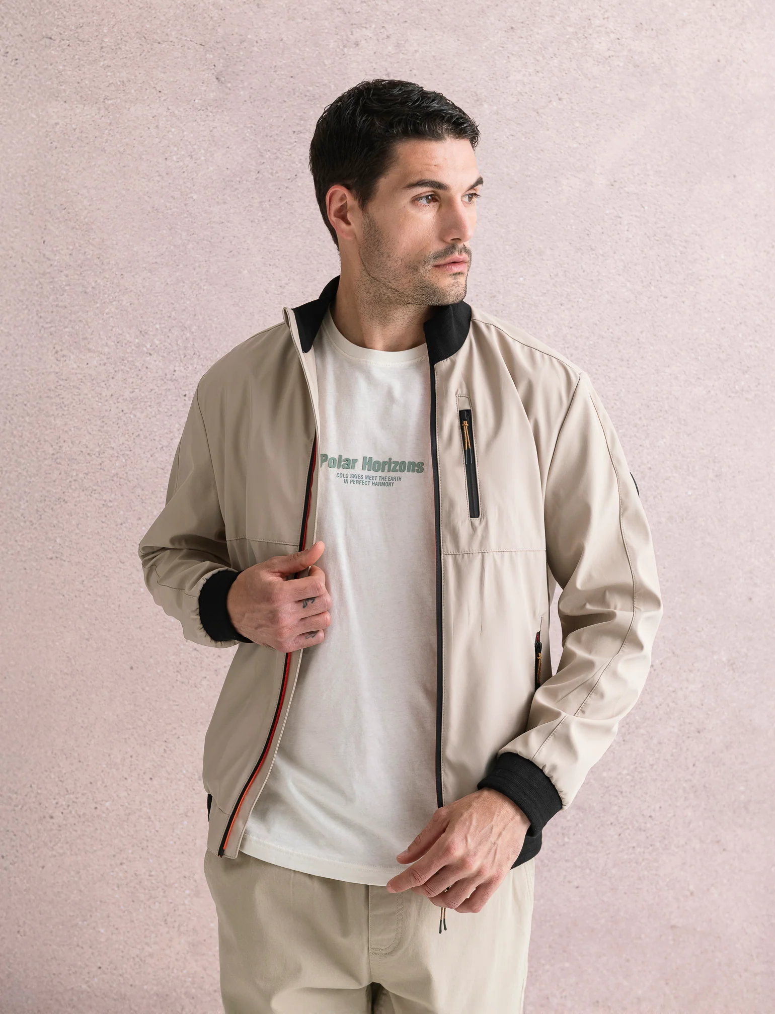 GIUBBOTTO ANTIVENTO - Beige - Image 4