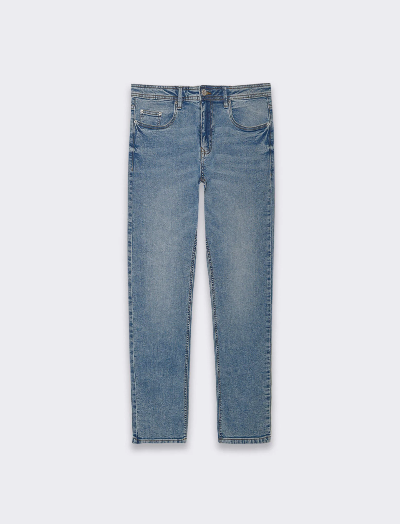 Jeans regular fit blu chiaro da uomo - Denim - Image 4