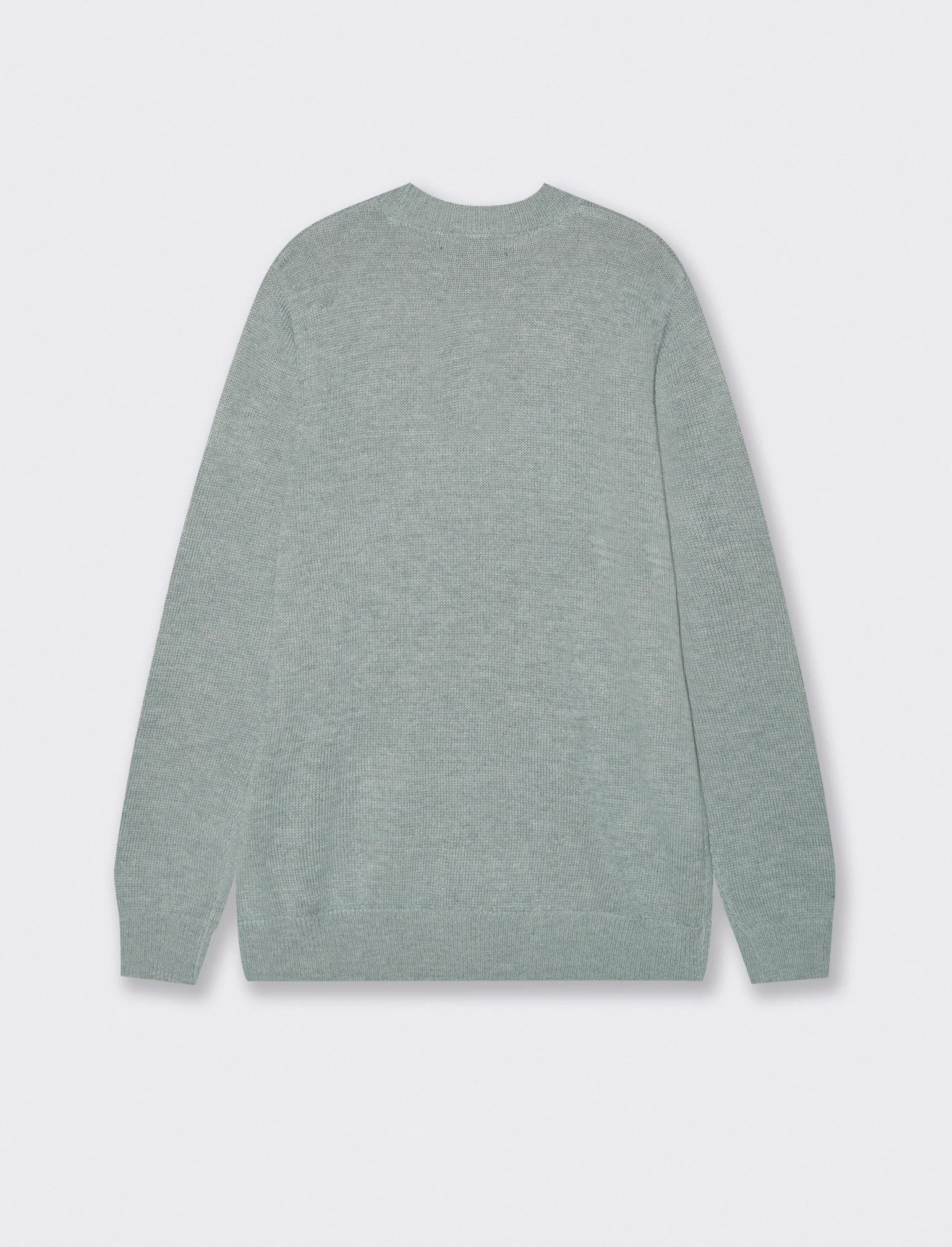 MAGLIA GIROCOLLO IN FILATO EFFETTO LANA - Verde chiaro - Image 2