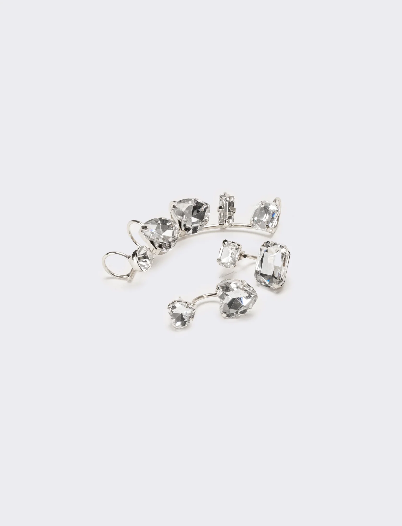 Orecchini donna ear cuff strass - Argento - Image 2