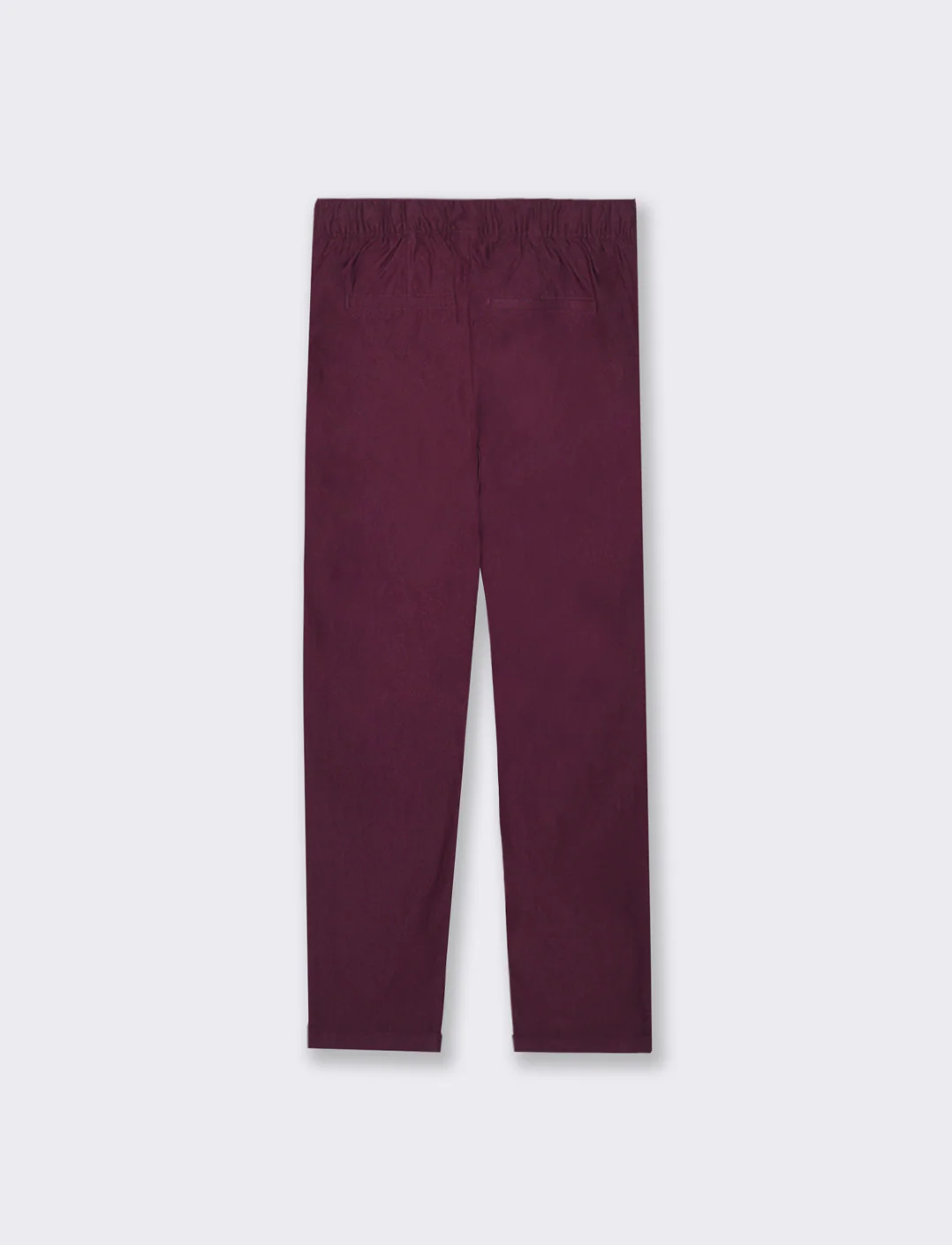 PANTALONE CON RISVOLTO - Bordeaux - Image 2