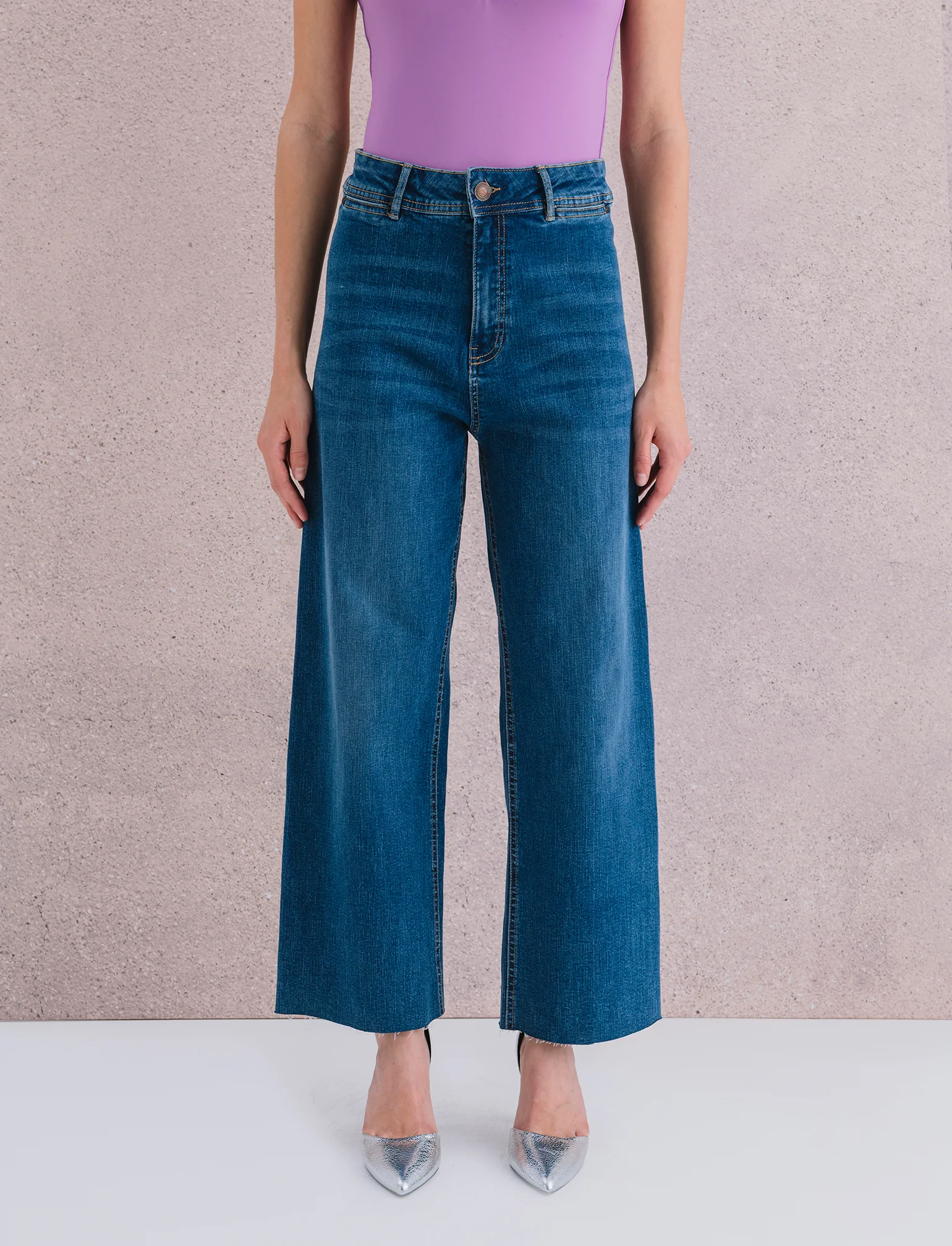 PANTALONE CROP - Denim - Image 2
