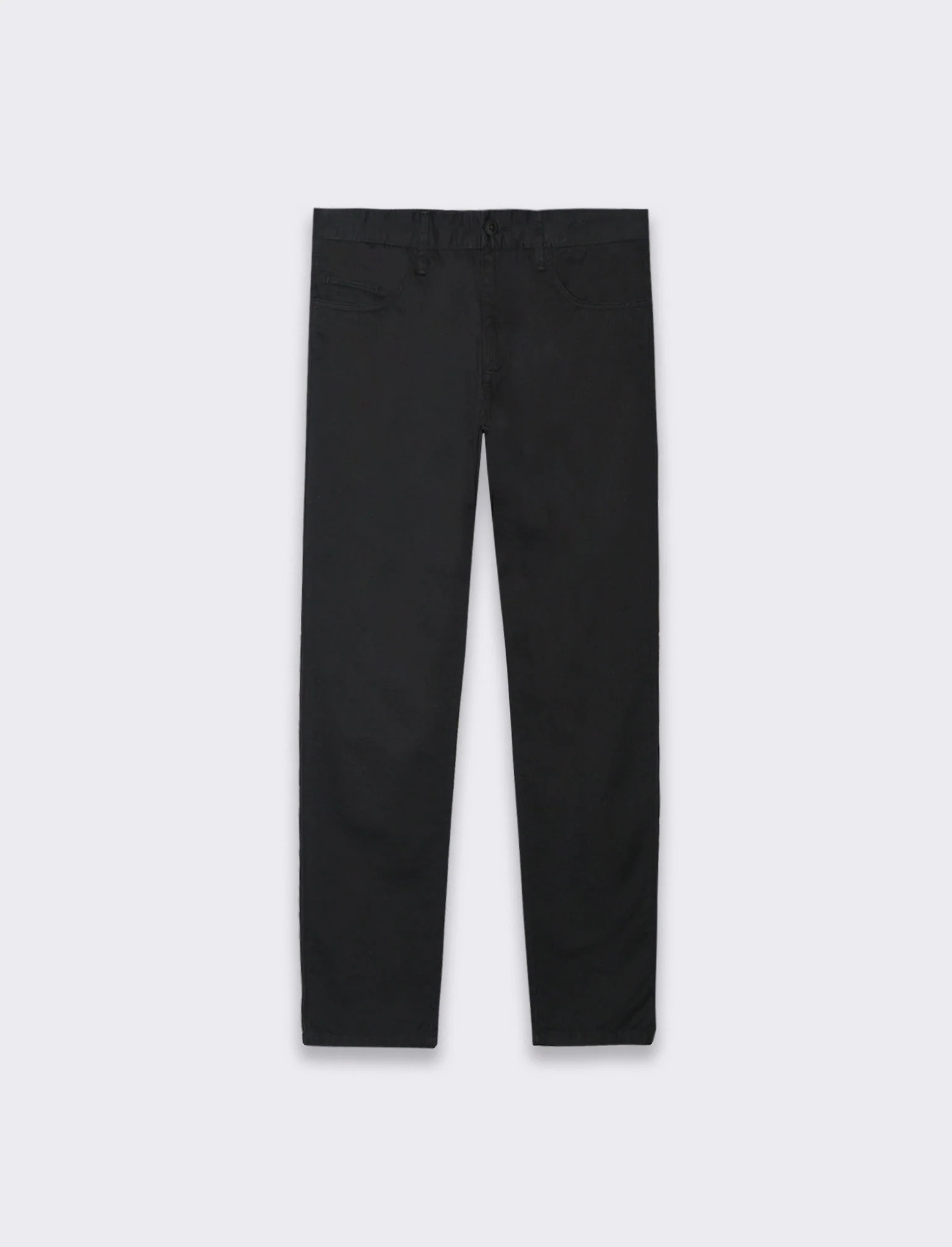 Pantaloni basic 5 tasche regular fit da uomo - Nero - Image 4