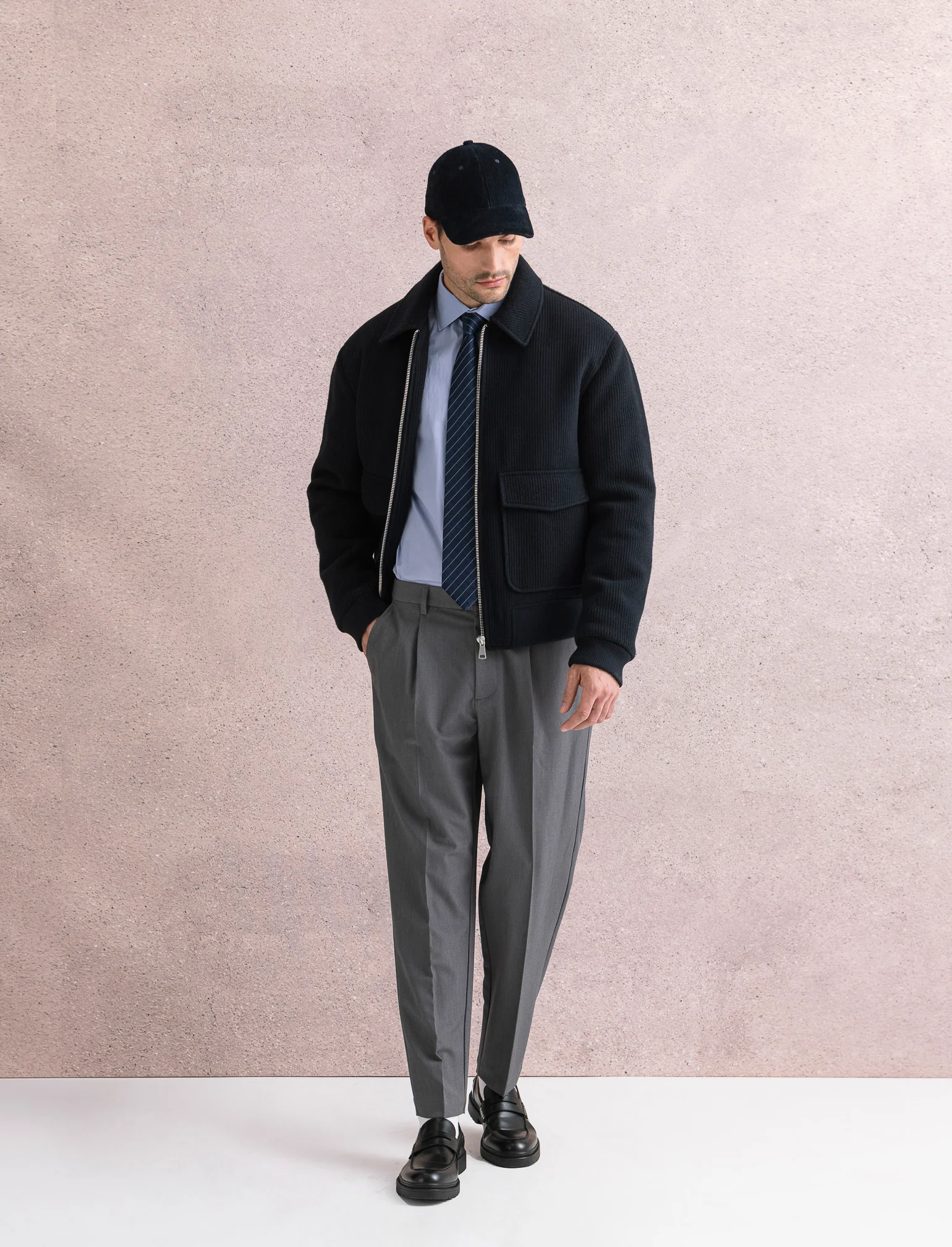 PANTALONI CHINO RELAXED EASY PANT - Grigio mel. - Image 3