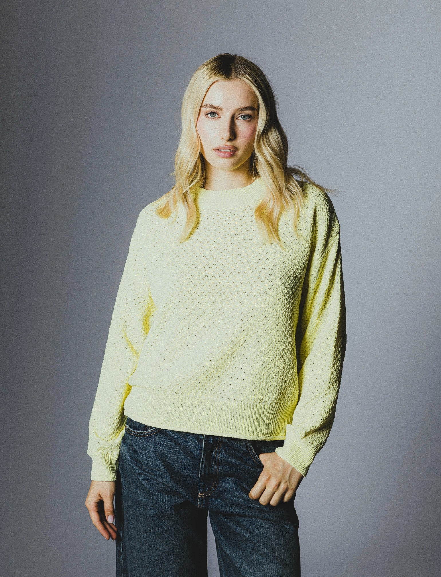 PULLOVER IN CINIGLIA OPACA - Giallo lime - Image 4