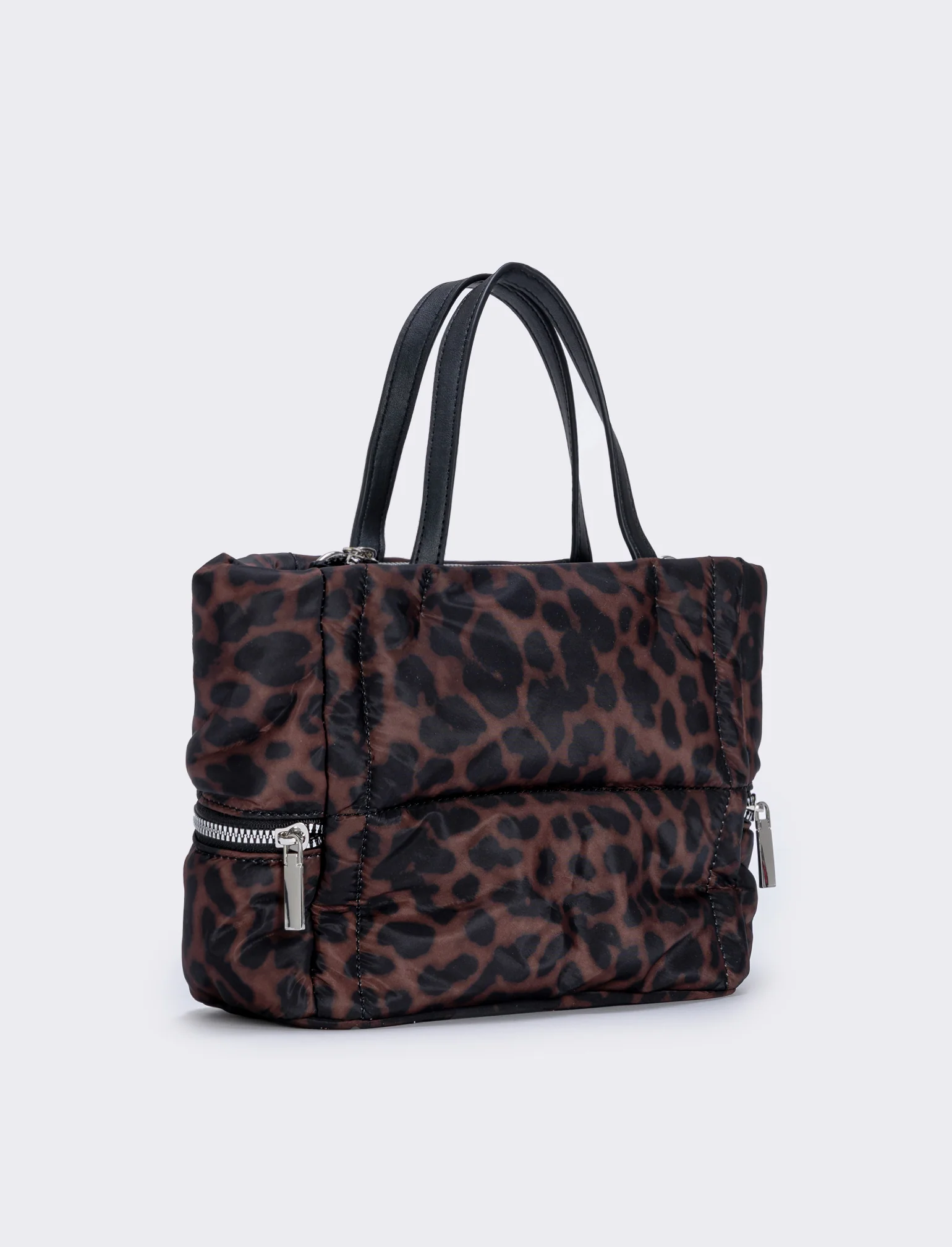 Shopper trapuntata piccola tasche laterali - Leopardato - Image 2