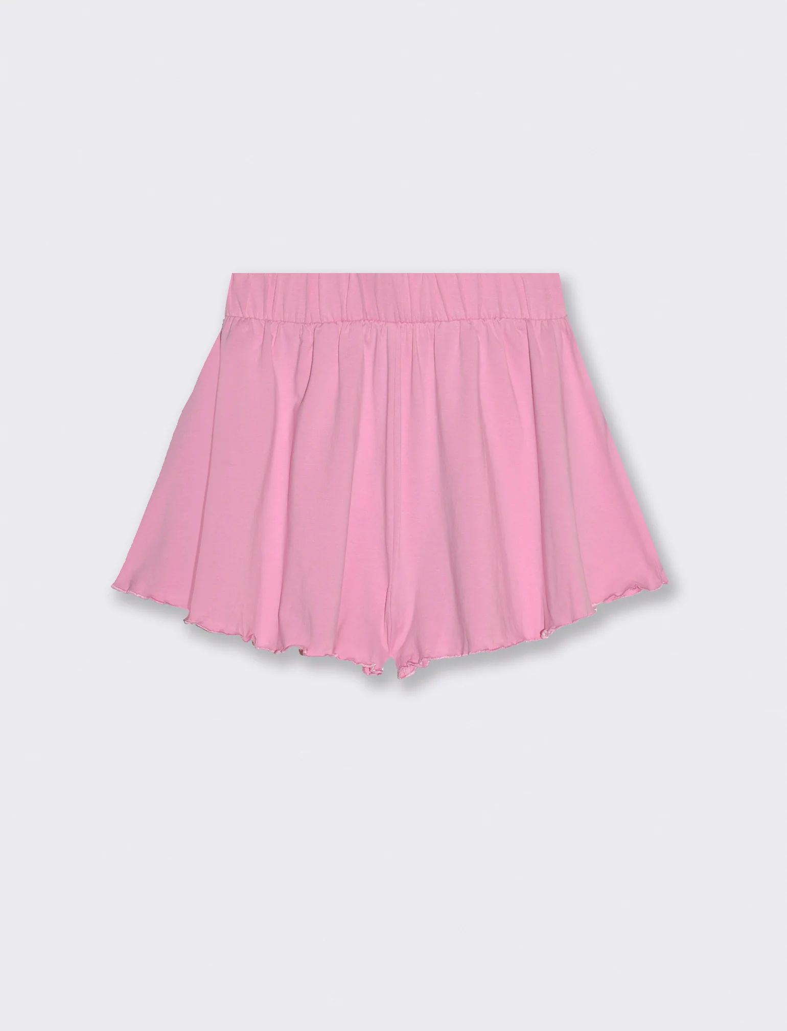 Shorts in cotone modello svasato da bambina - Rosa
