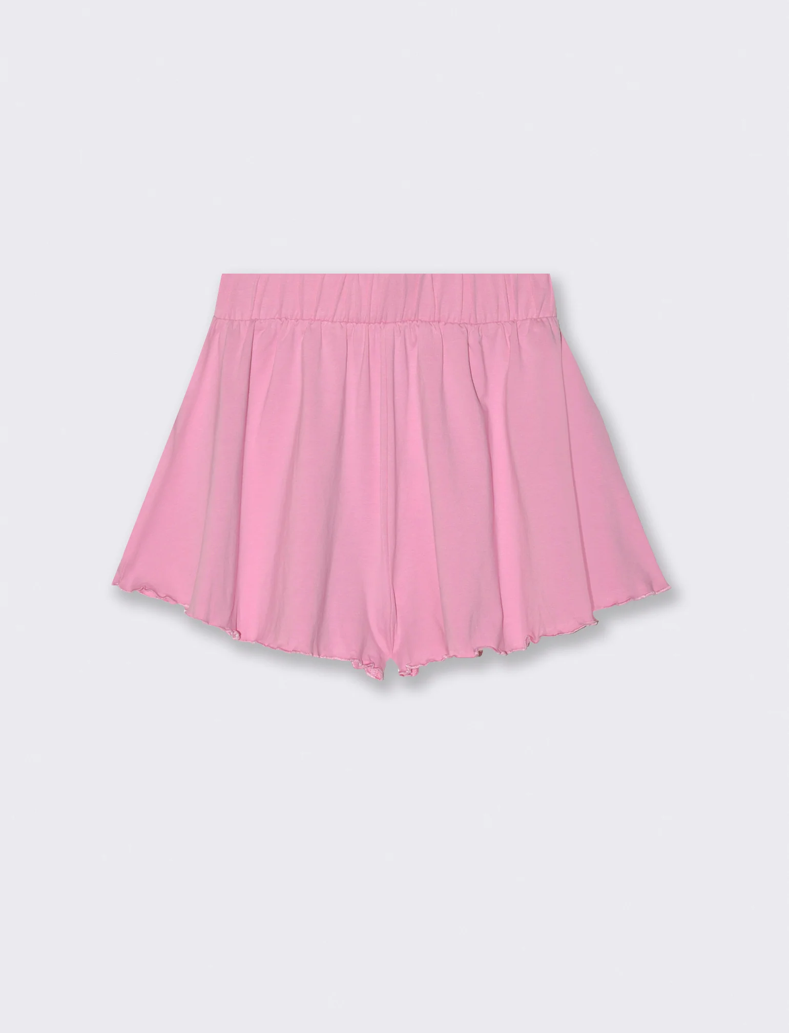 Shorts in cotone modello svasato da bambina - Rosa - Image 2