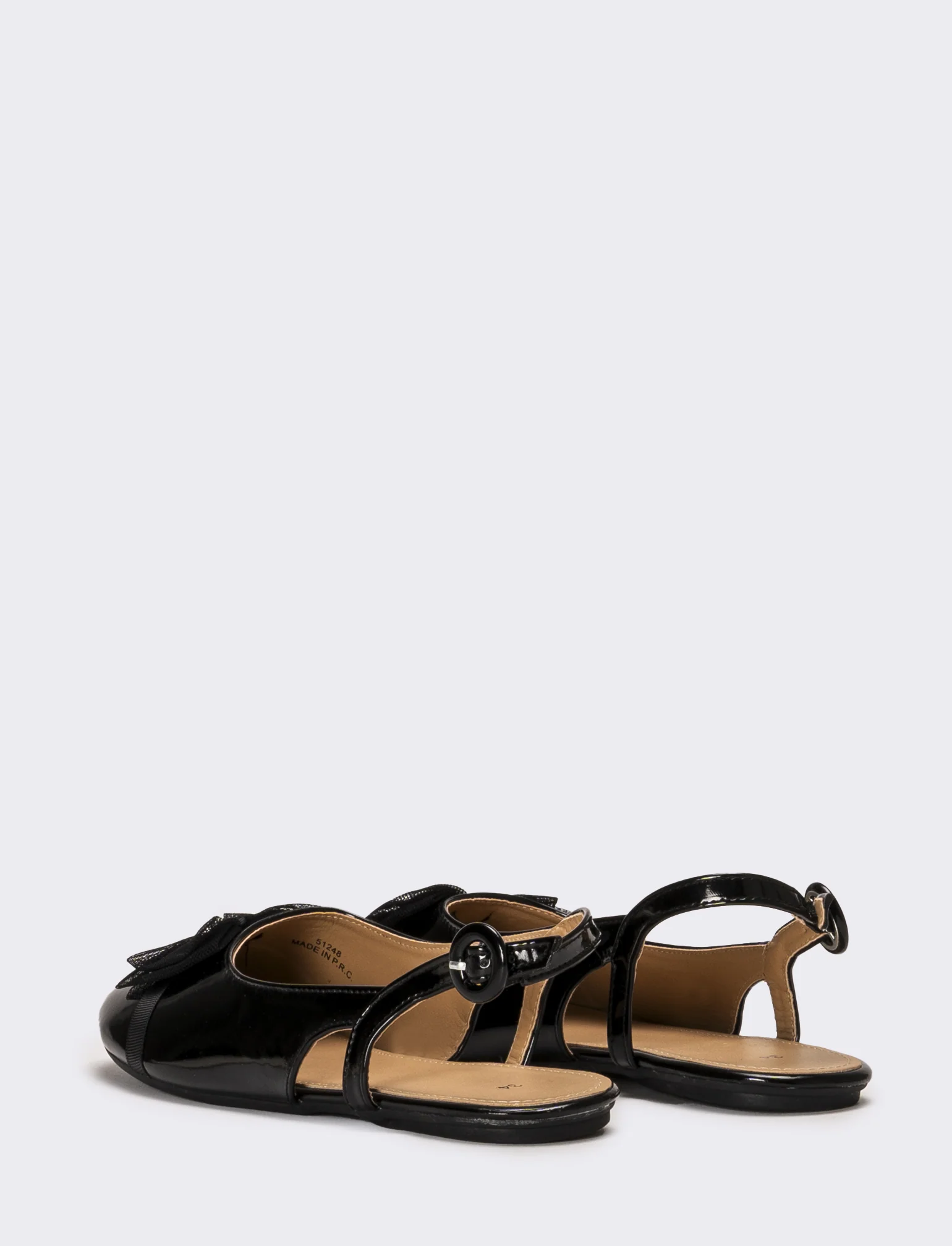 Slingback con fiocco in tulle da bambina - Nero - Image 3