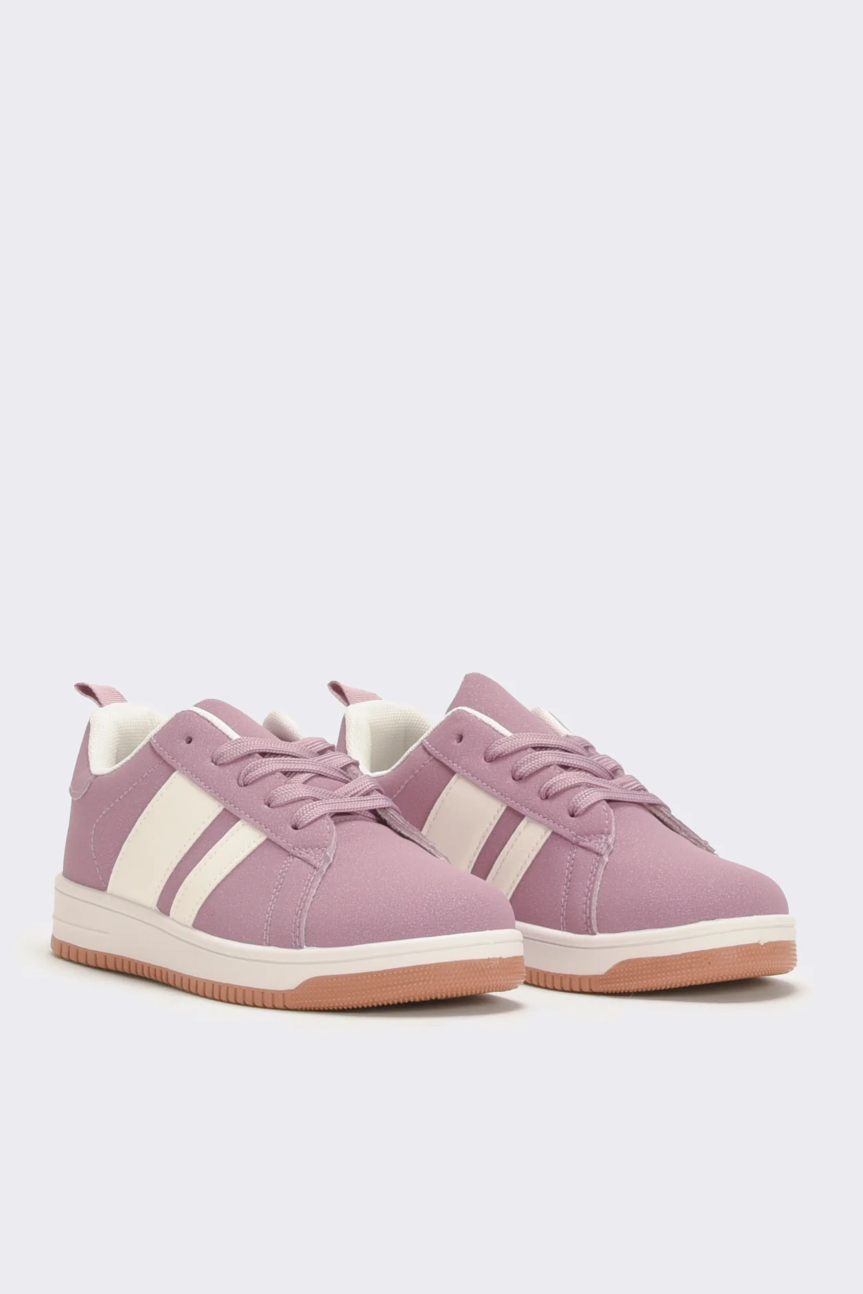 Sneakers da bambina con riporti - Viola - Image 2