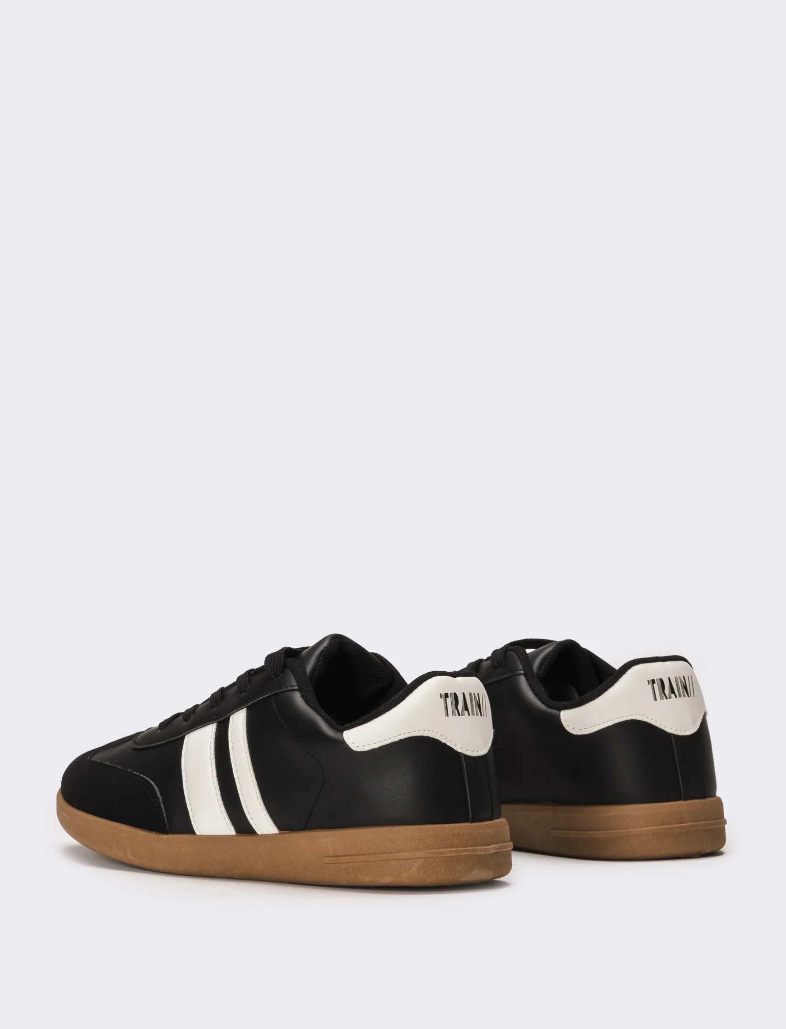 Sneakers da donna con inserti - Nero - Image 3