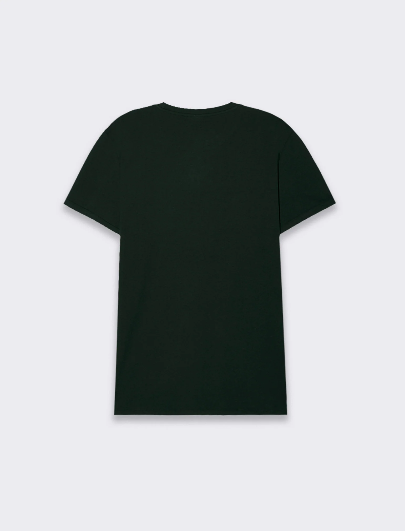 T-SHIRT BASIC CON TASCA - Verde scuro - Image 2