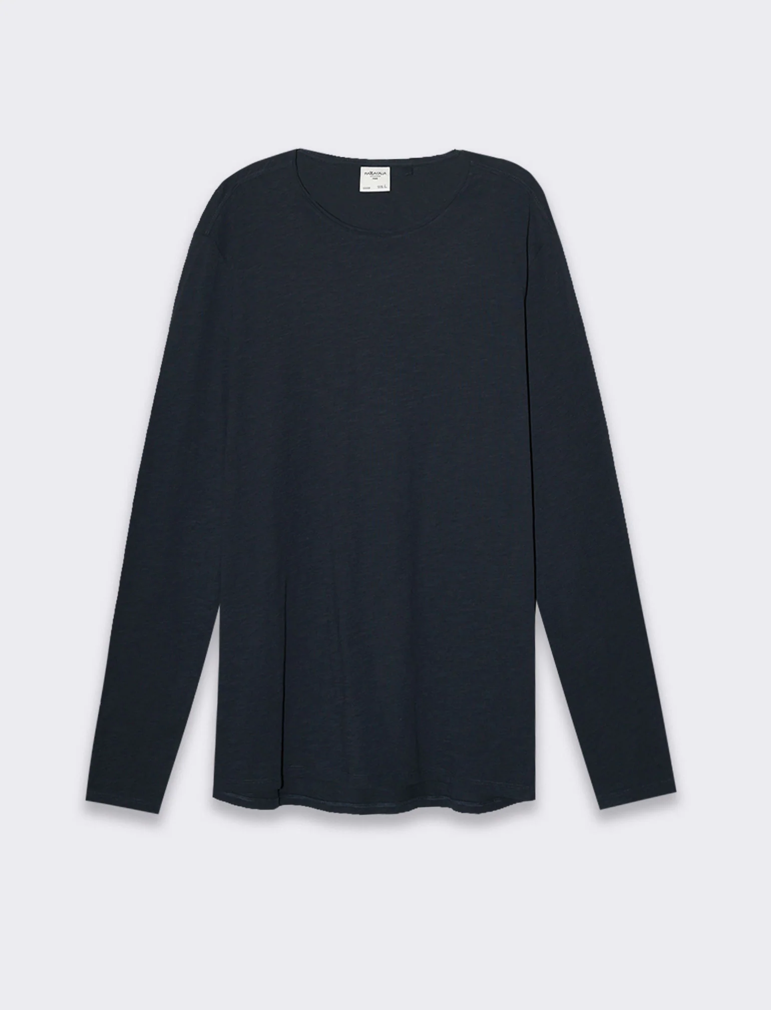 T-shirt basic in cotone slub da uomo - Blu