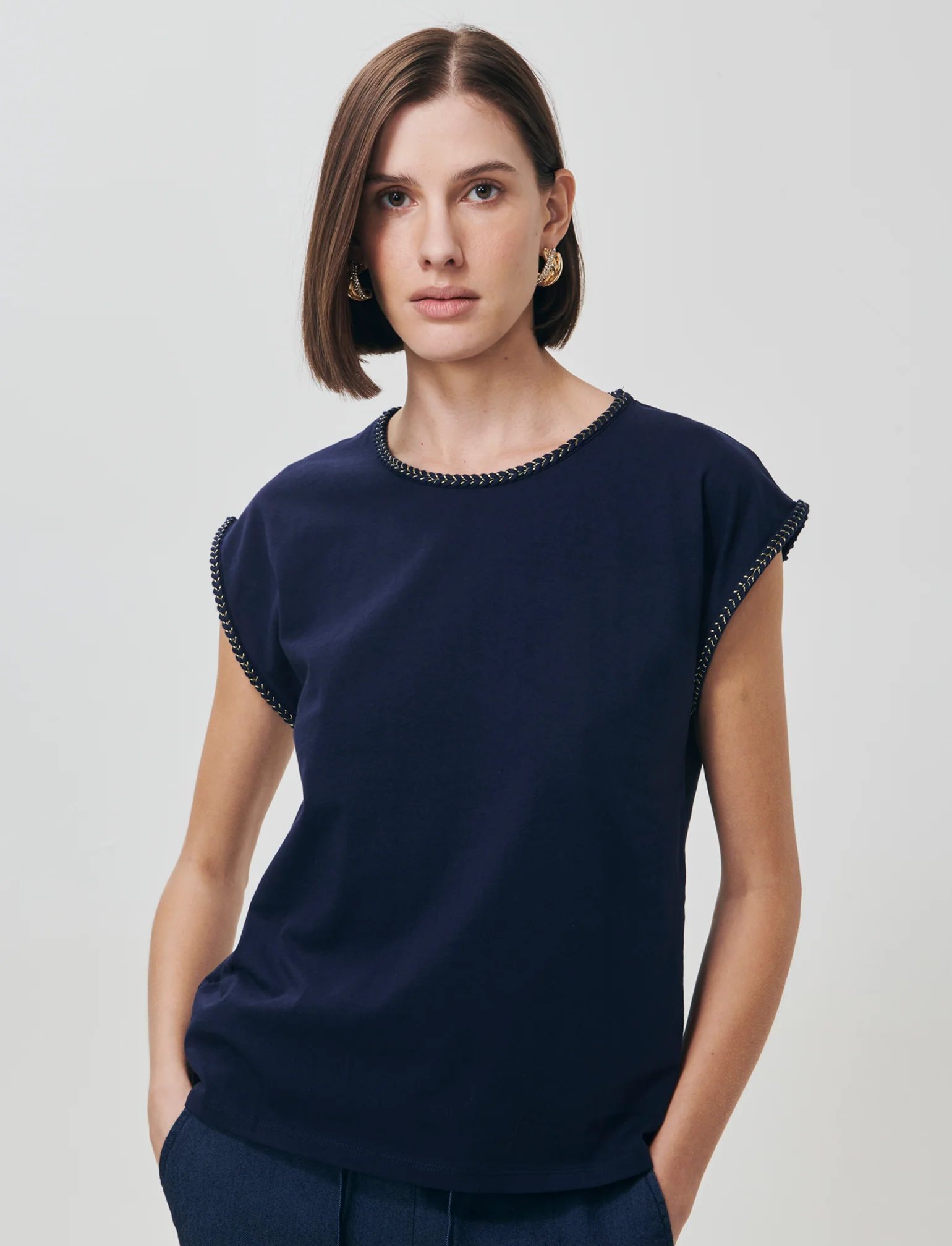 T-SHIRT COTONE - Blu