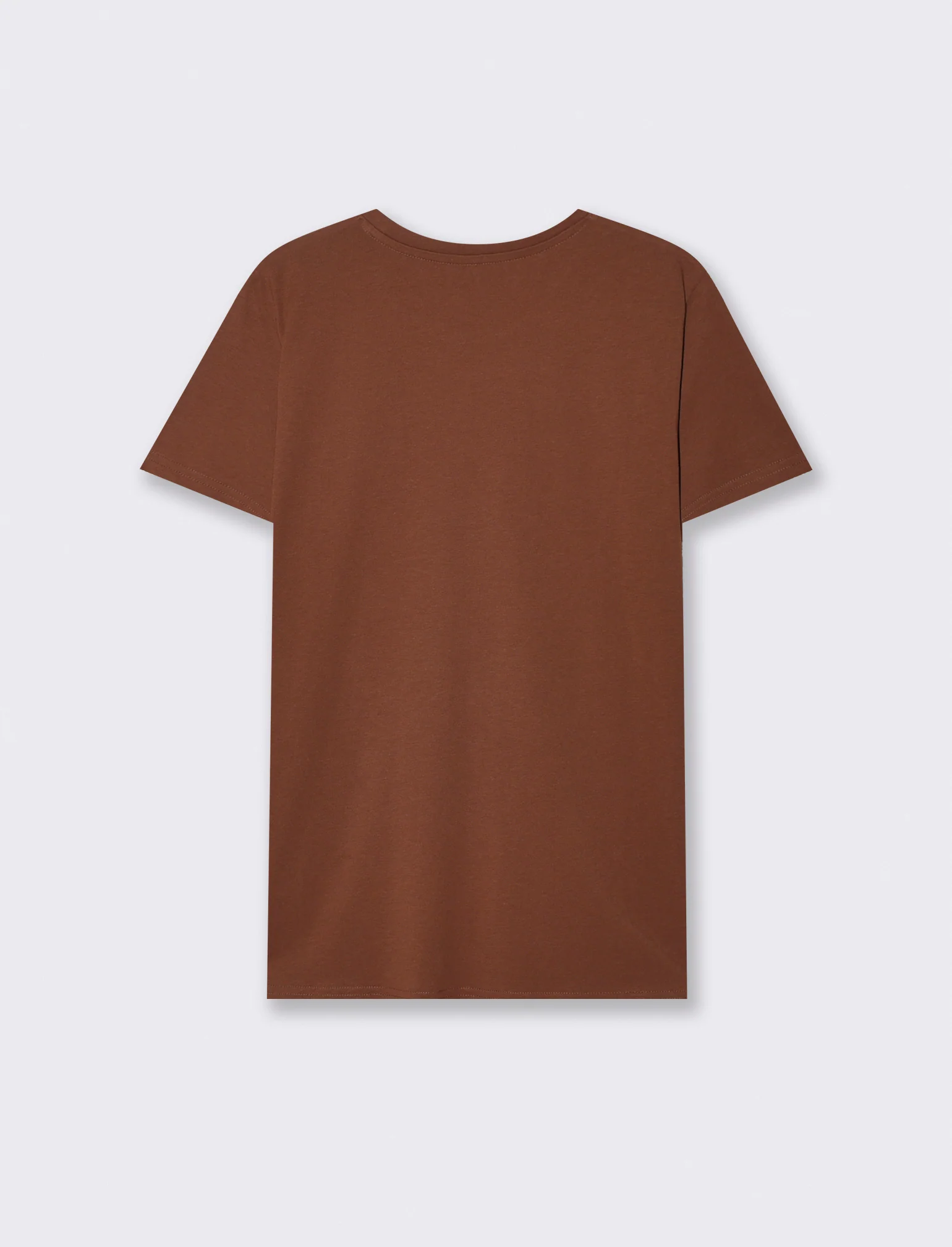 T-SHIRT COTONE - Marrone cioccolato - Image 2