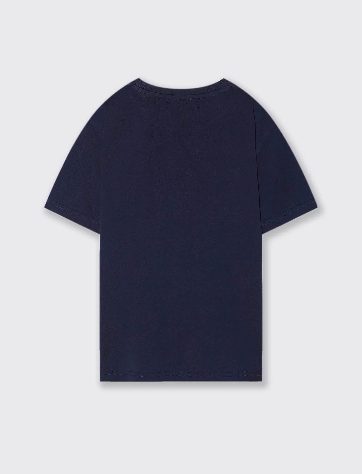 T-SHIRT GIROCOLLO CON TASCHINO - Blu - Image 3