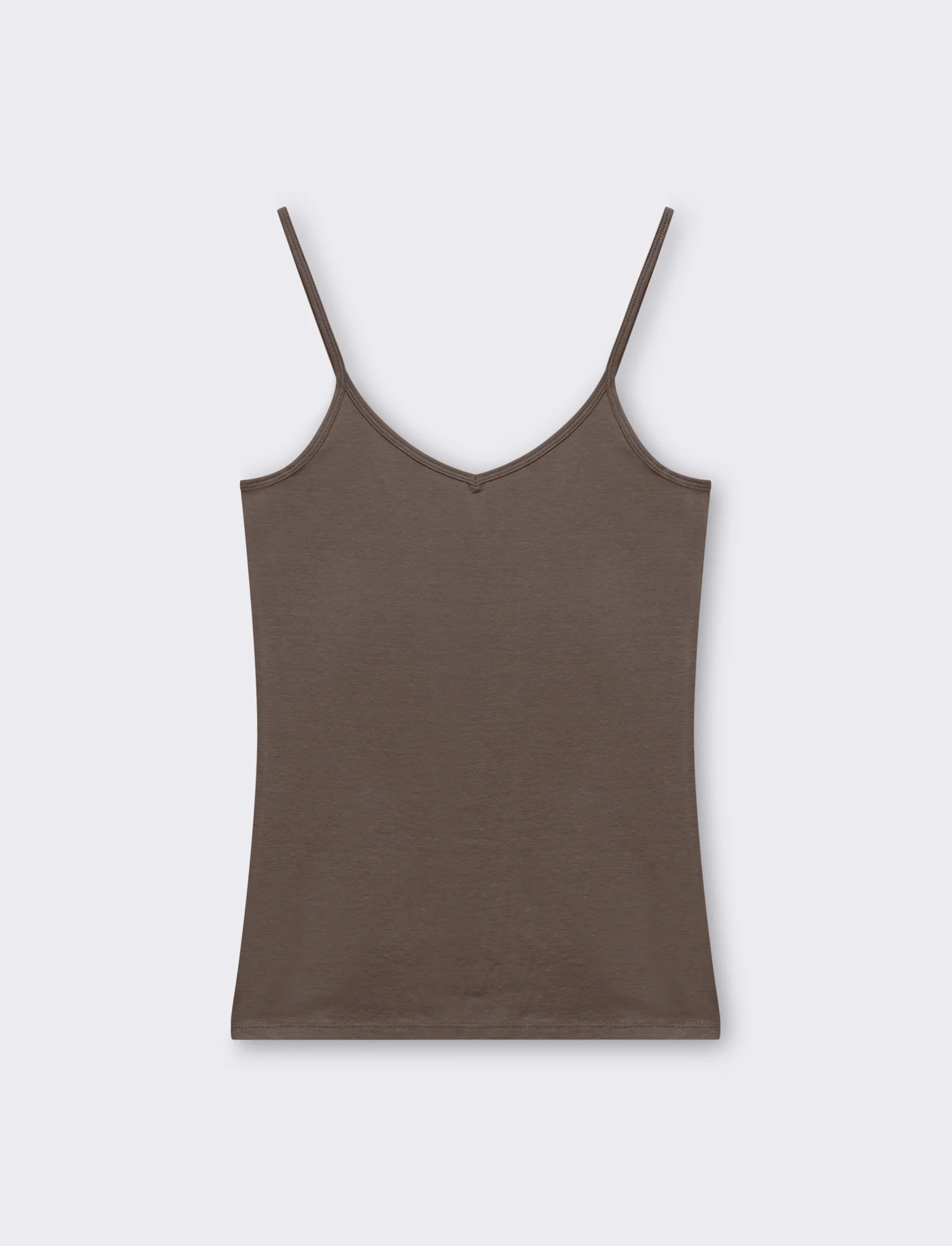 Top basico con scollo a v da donna - Verde salvia
