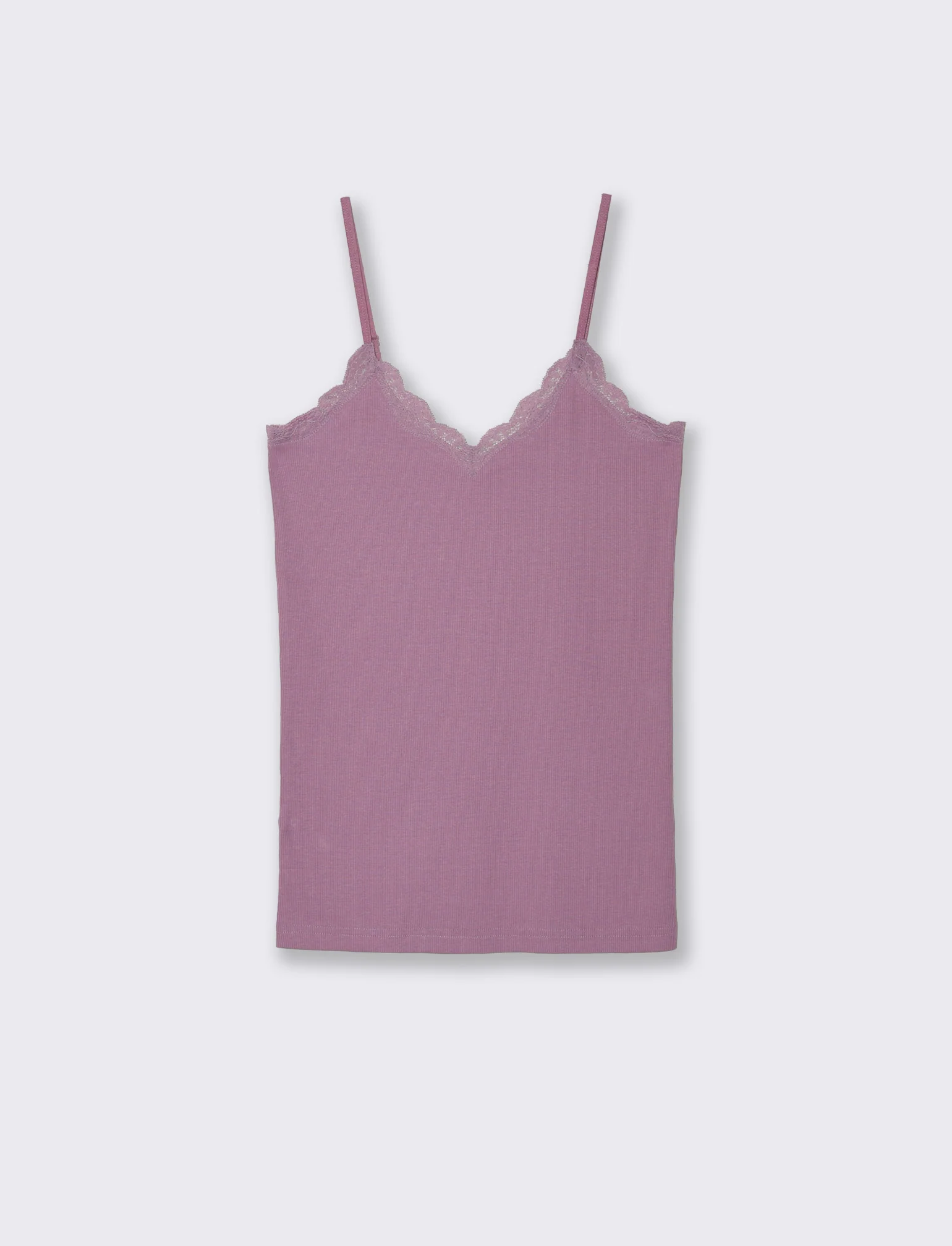 TOP CON PIZZO - Viola malva