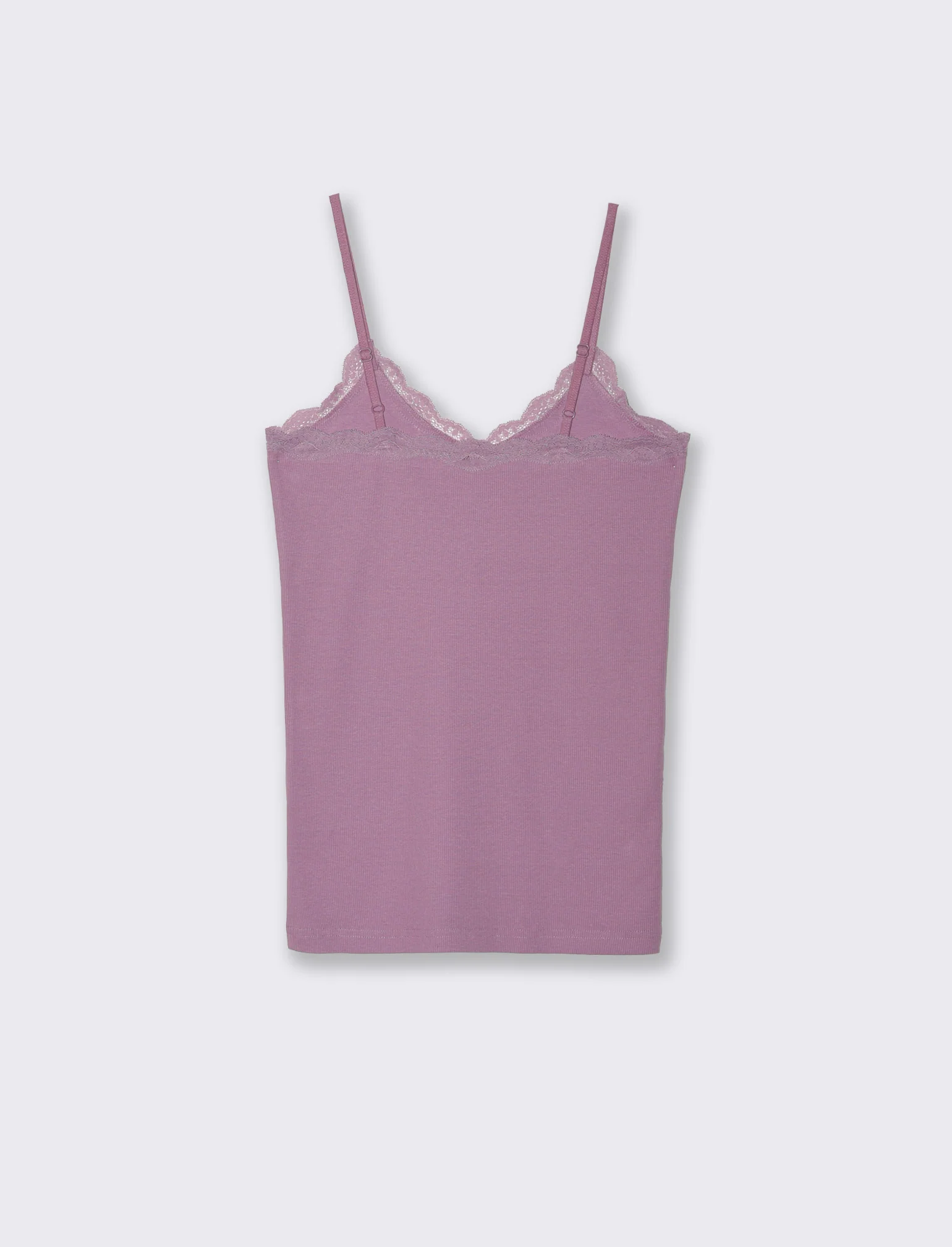 TOP CON PIZZO - Viola malva - Image 2
