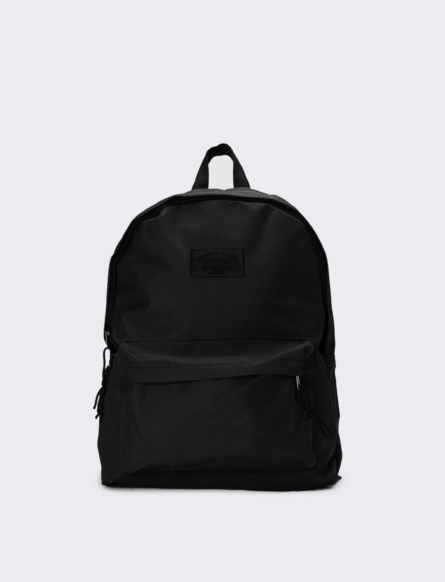 Zaino uomo basic doppia chiusura e tasca - Nero